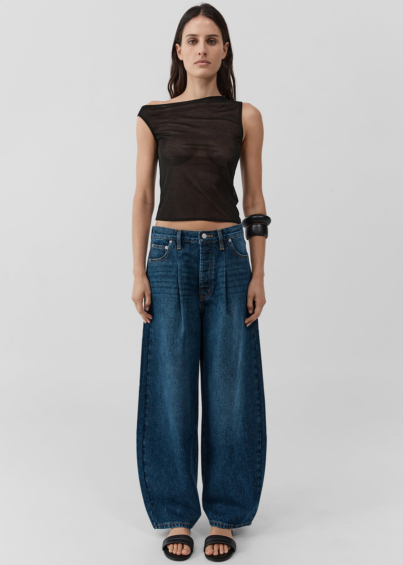 St. Agni Fine Jersey Asymm Top - Black 3