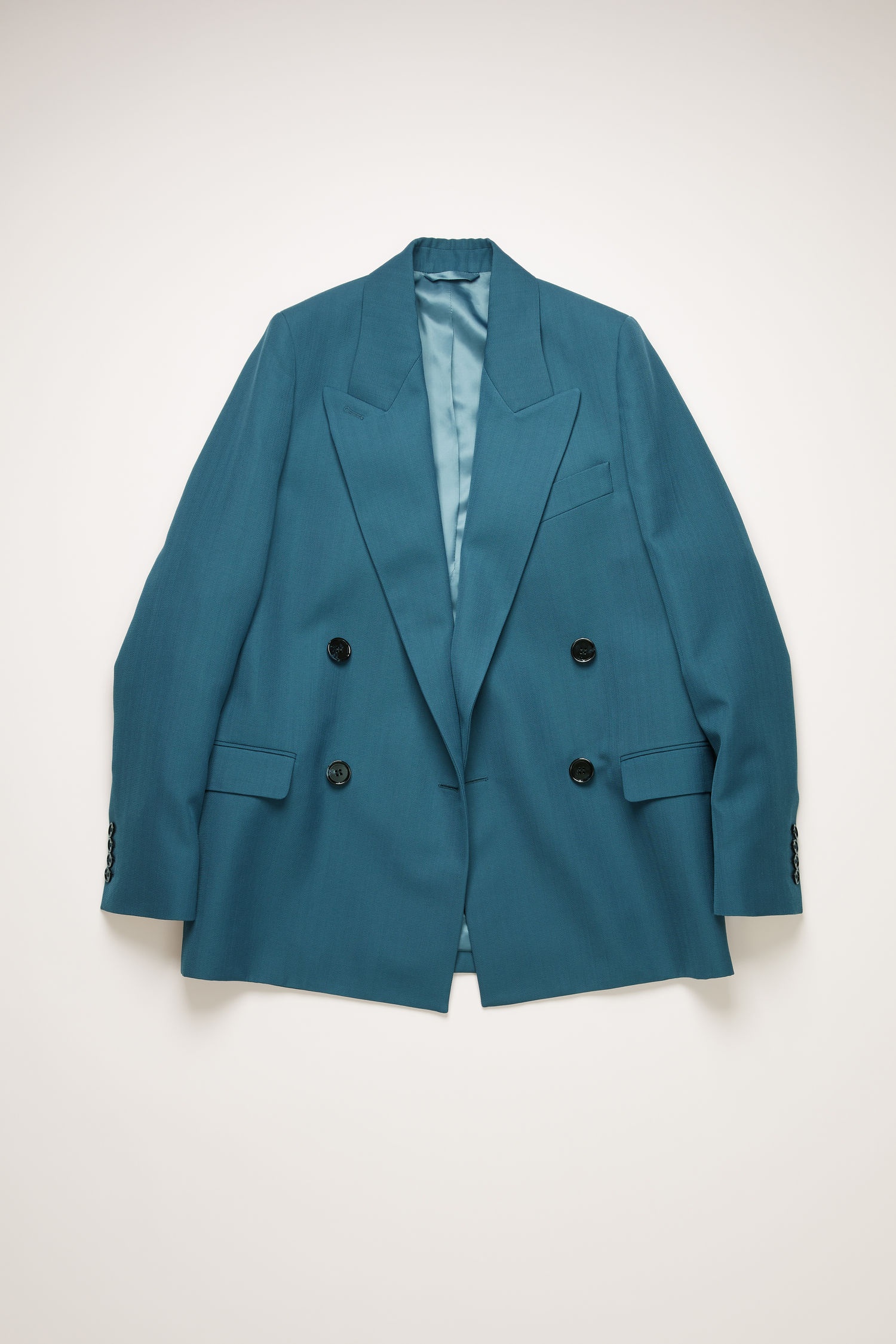 Double-breasted suit jacket teal blue - 1