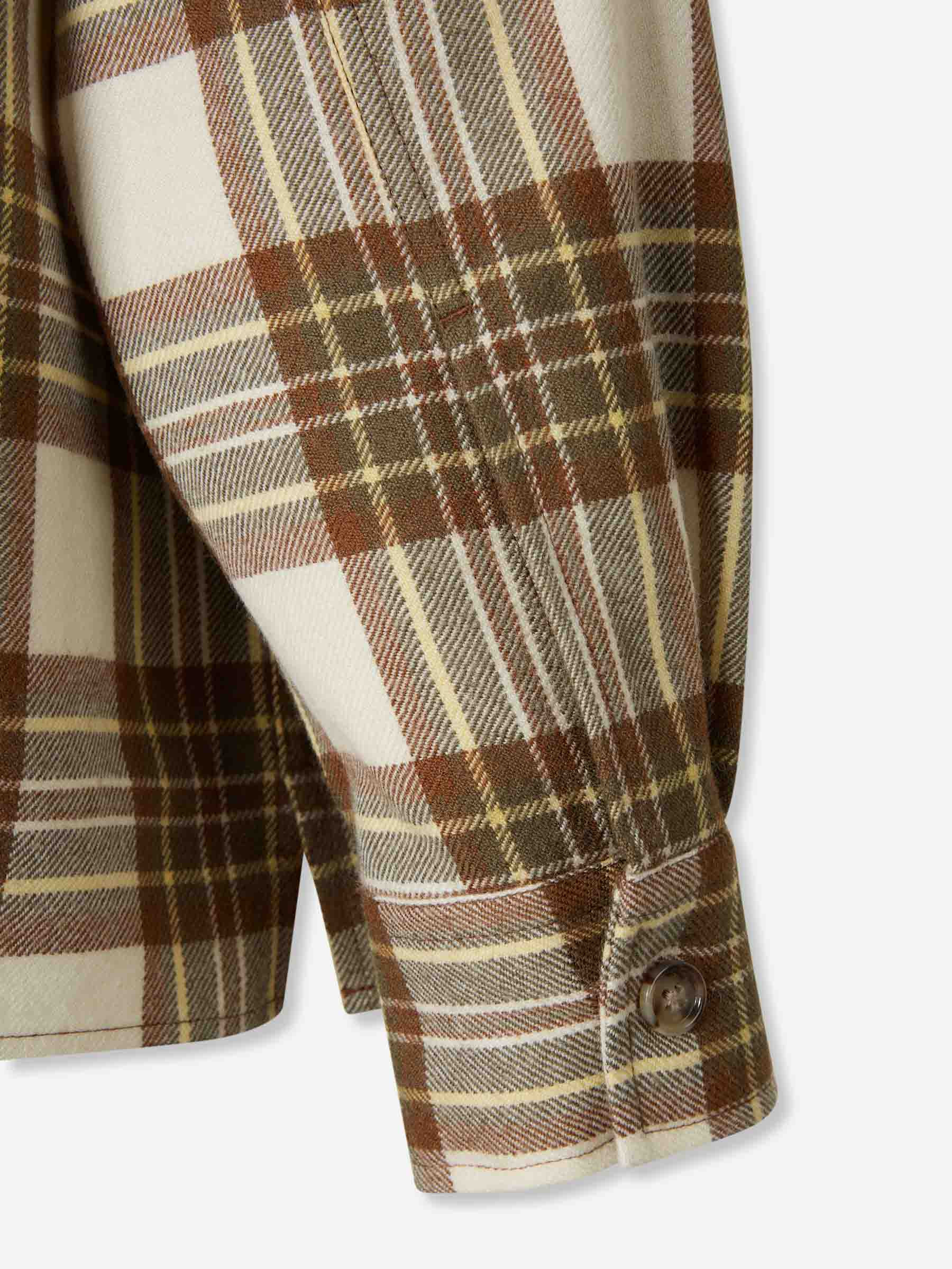 WOOL CHECK OVER SHIRT - 5