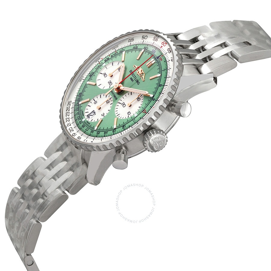 Breitling Navitimer B01 Mint Green Dial Chronograph Automatic Men's Watch AB0139211L1A1 - 2