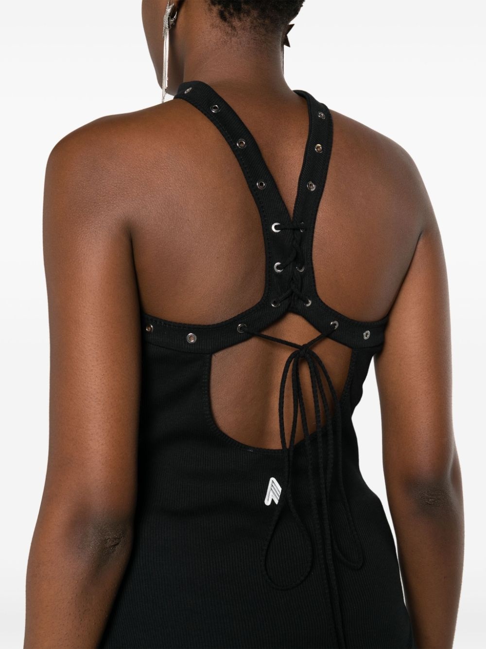 halterneck ribbed cotton tank top - 5