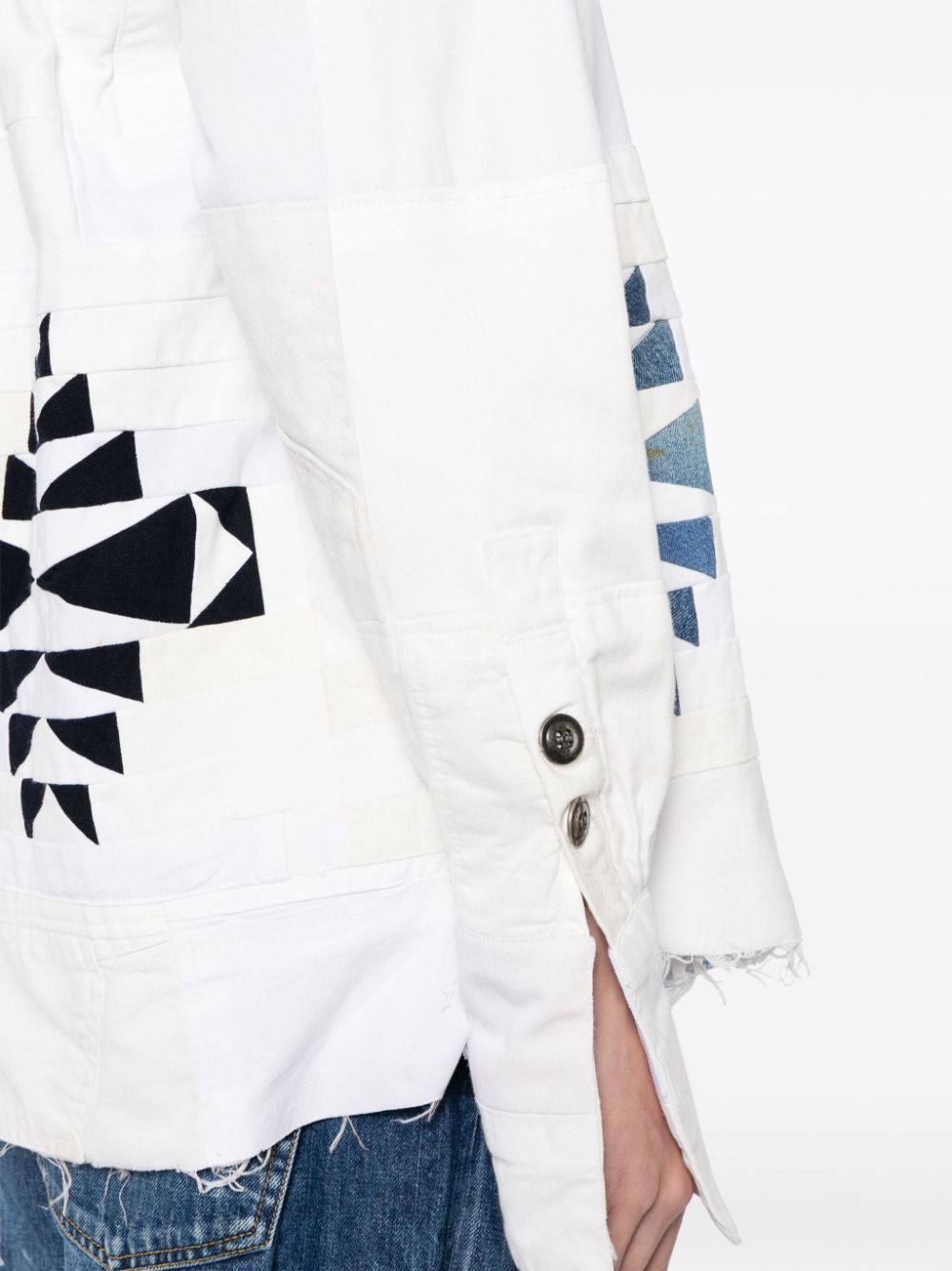 open-front distressed jacket - 5