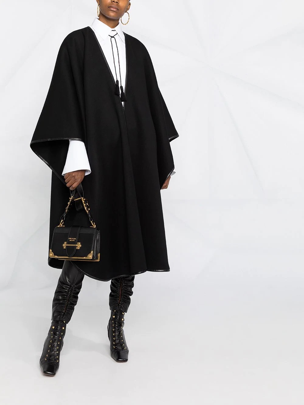 oversized poncho cape coat - 2