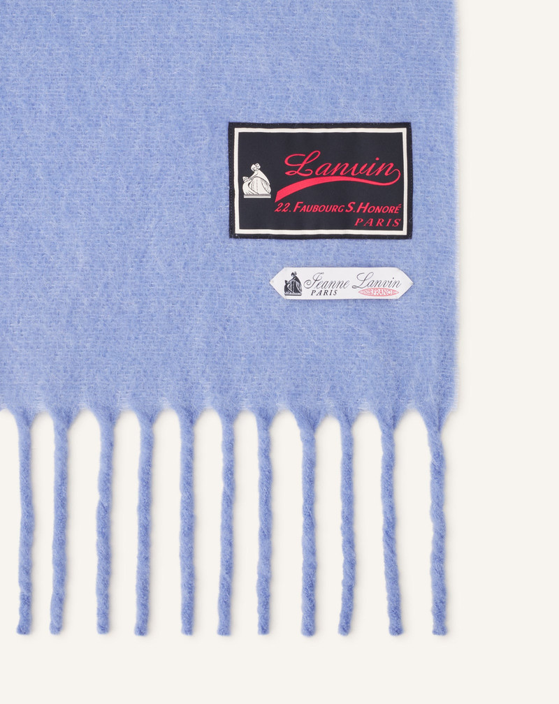 FRINGED WOOL SCARF WITH 22 FAUBOURG LABEL 3