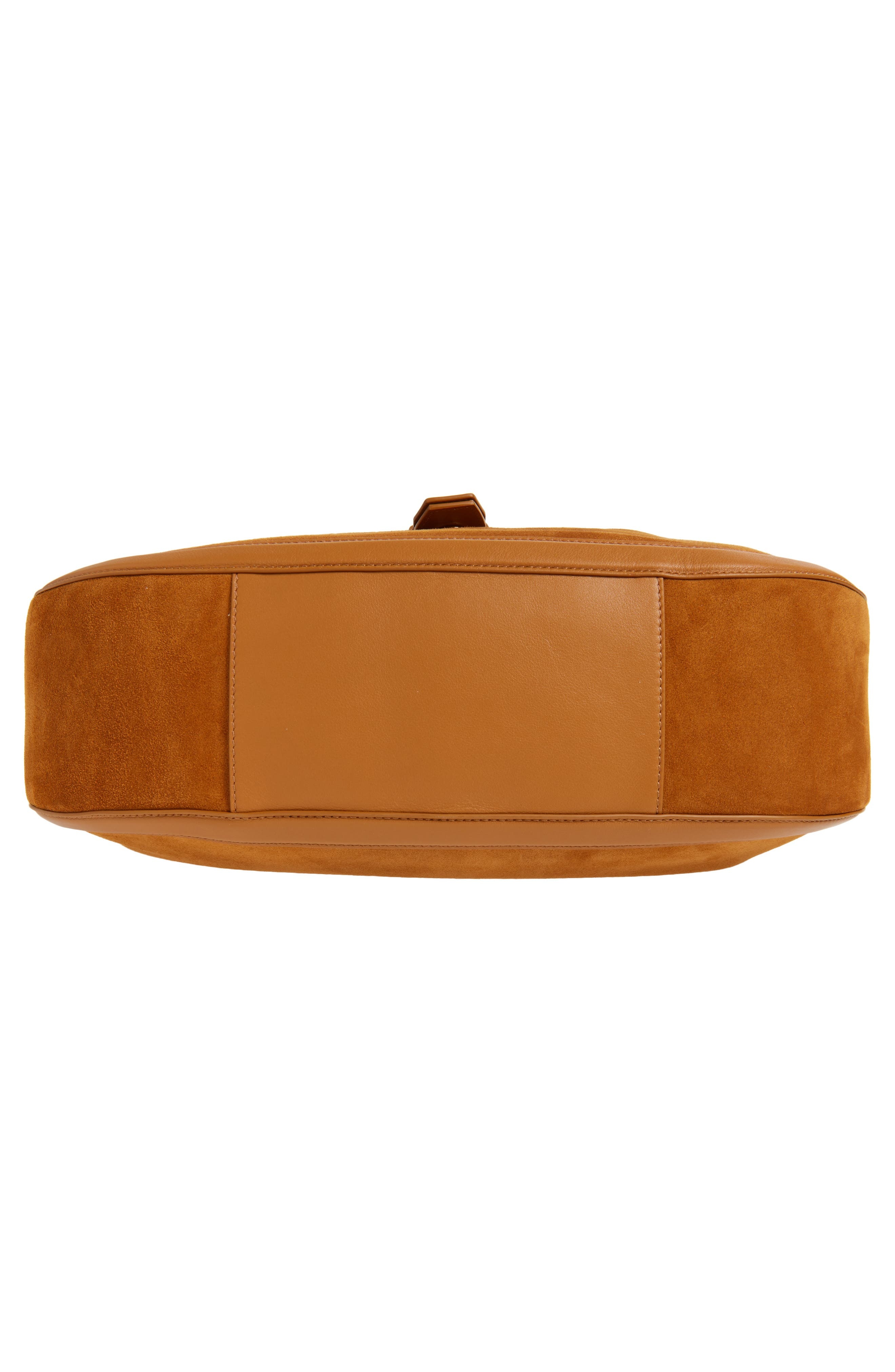 McQueen T-Bar Suede Shoulder Bag in Light Brown/Gold at Nordstrom - 5