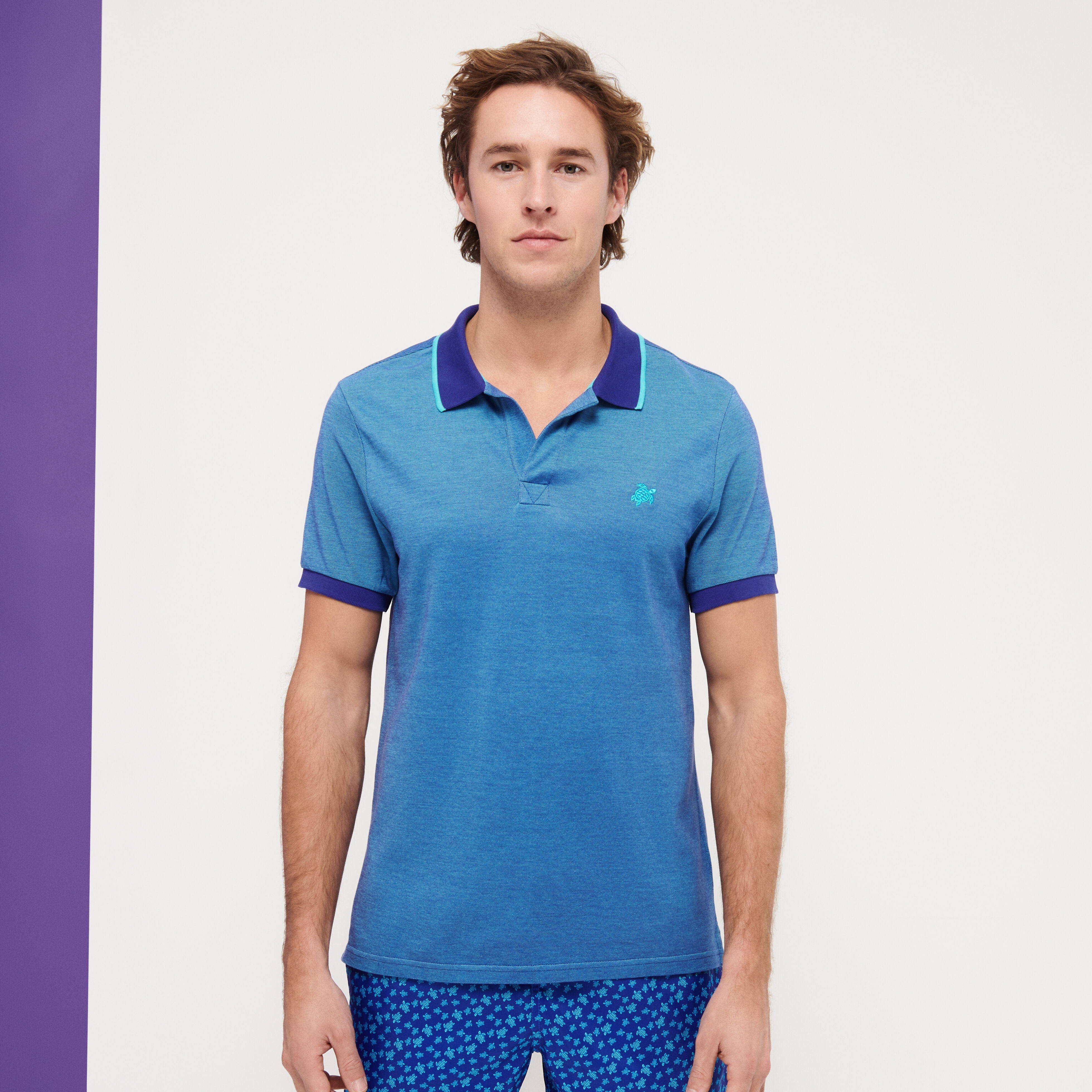 Men Changing Cotton Pique Polo Shirt Solid - 3