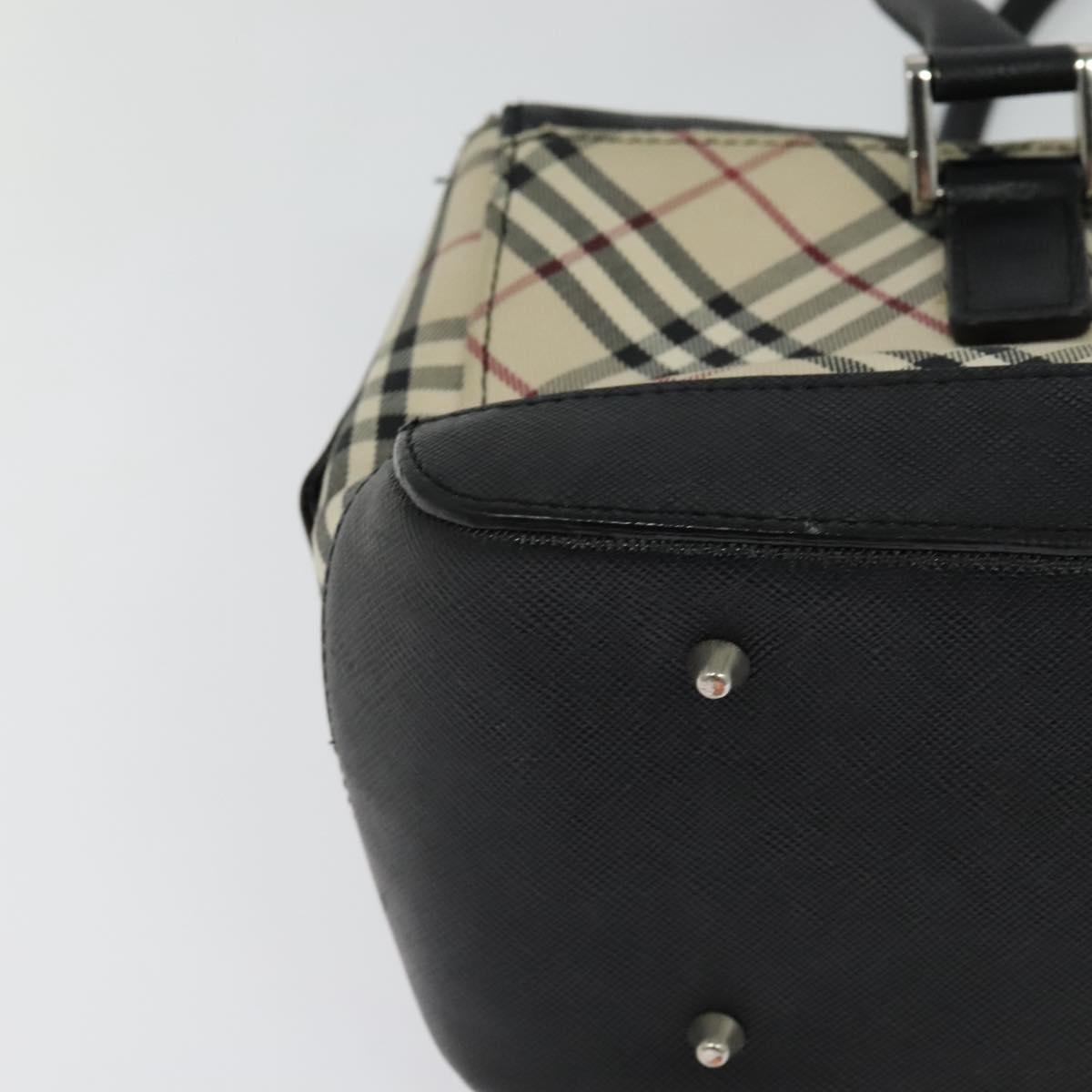 Burberry Nova Check Hand Bag Canvas Beige Black - 11