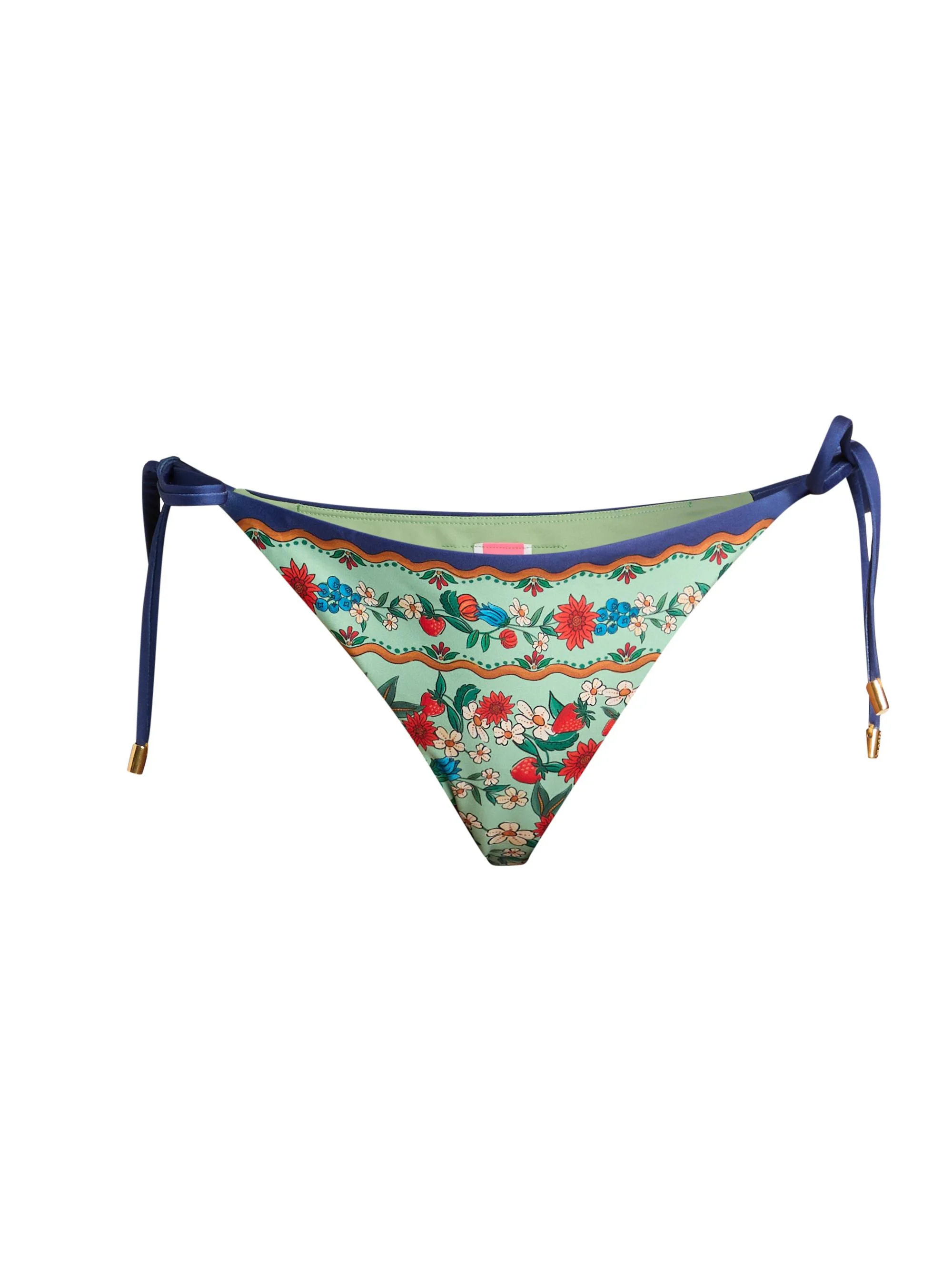 Women's Fruit Beauty Triangle Bikini Bottom - Faded Green - 1