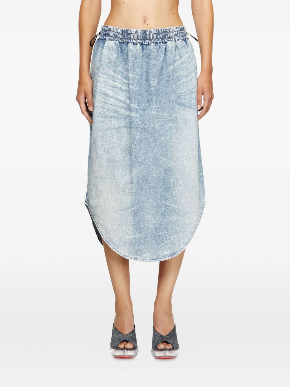 DE-Ashley-S elastic-waistband curved-hem midi skirt - 3
