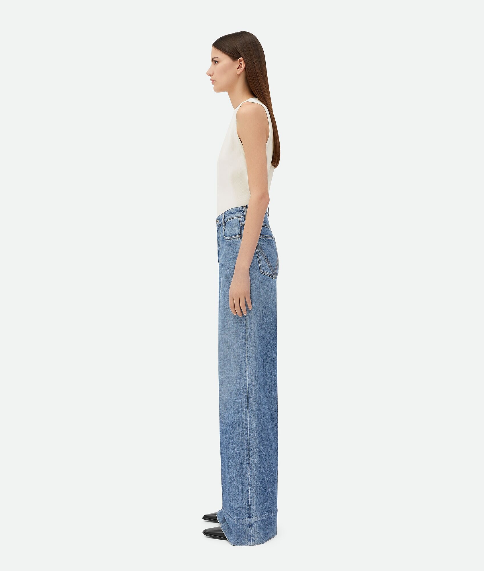 Vintage Indigo Wide Leg Denim - 2