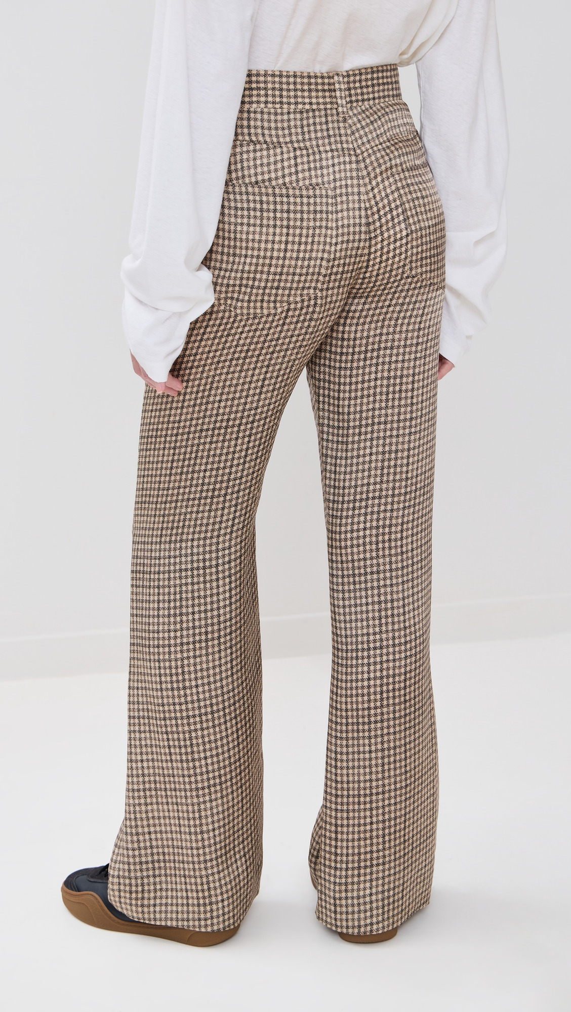 Check Fluid Twill Trousers - 3