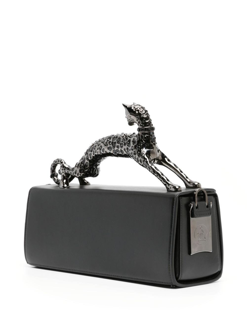 medium Pencil Cat sculpted-handle leather bag - 3