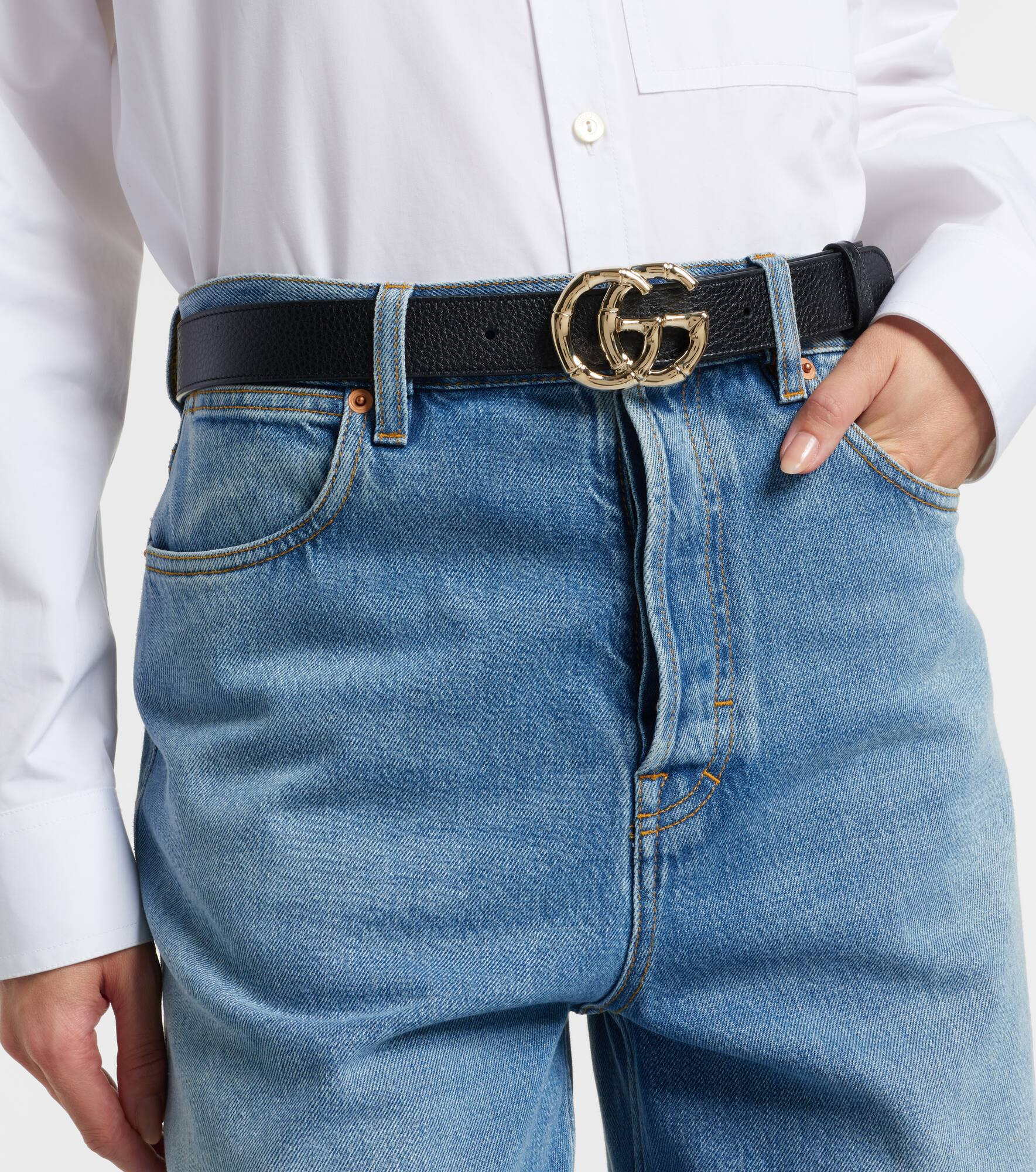 GG leather belt - 2