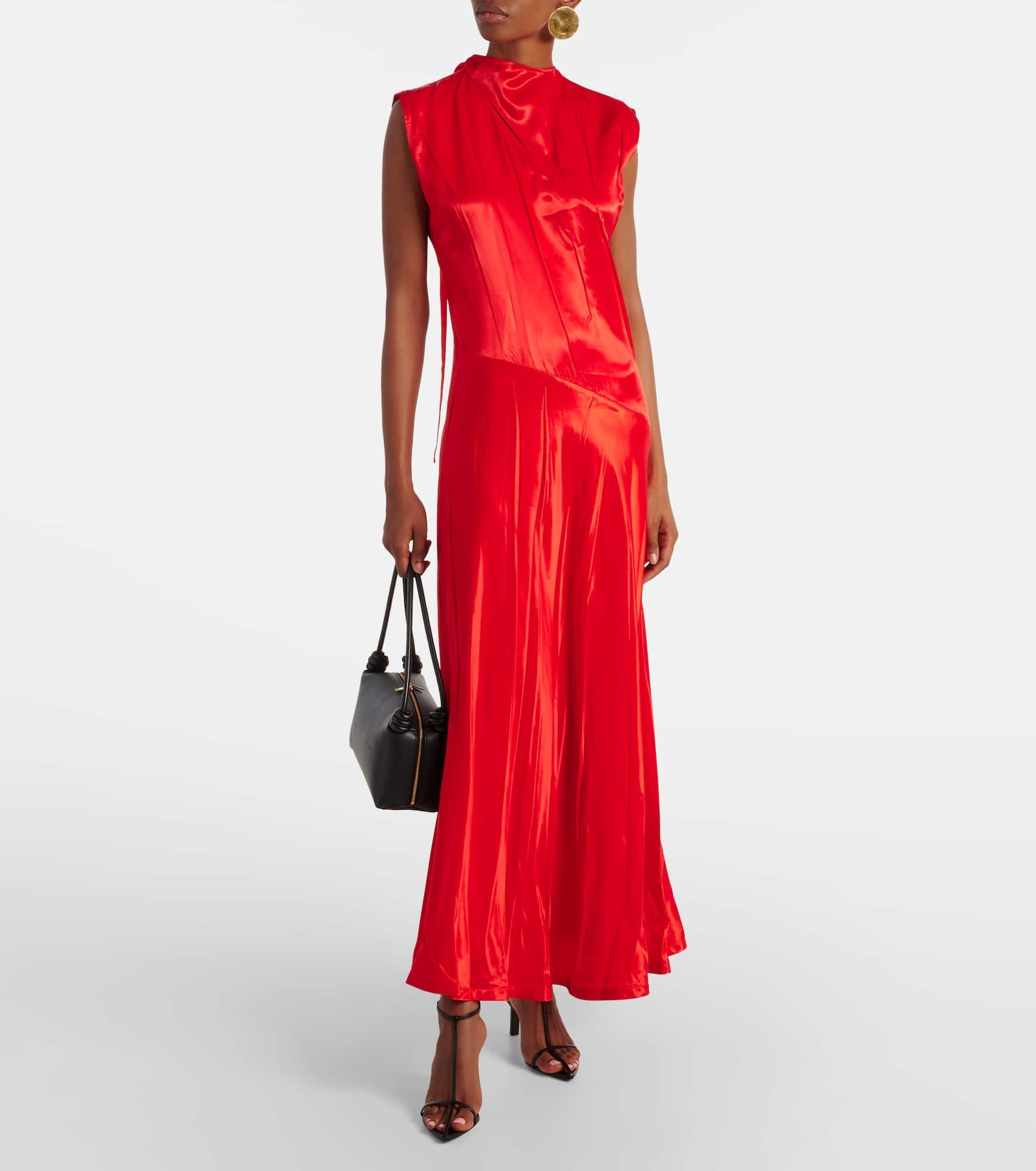 Satin midi dress - 2