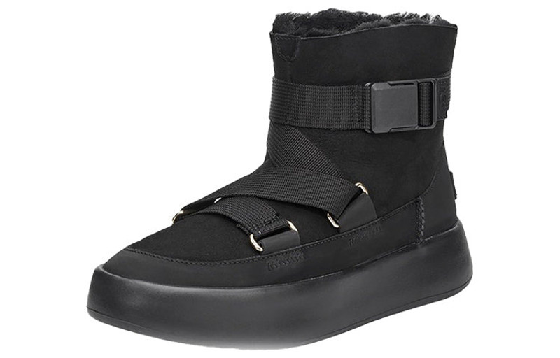 (WMNS) UGG Classic Boom Buckle Snow boots Black 1104616-BLK 4