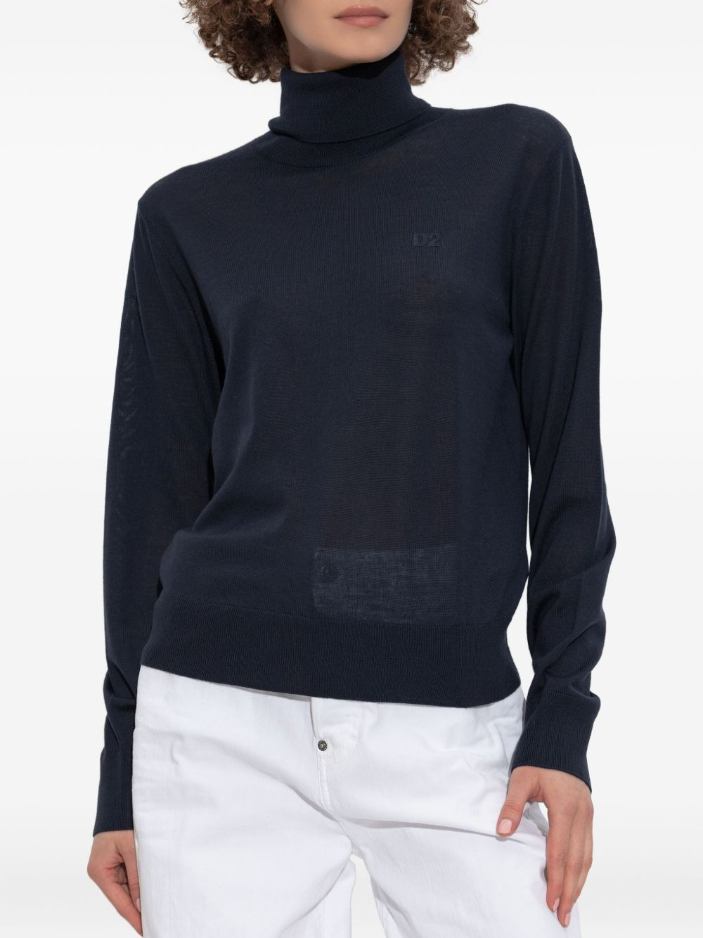 logo-detail turtleneck sweater - 3