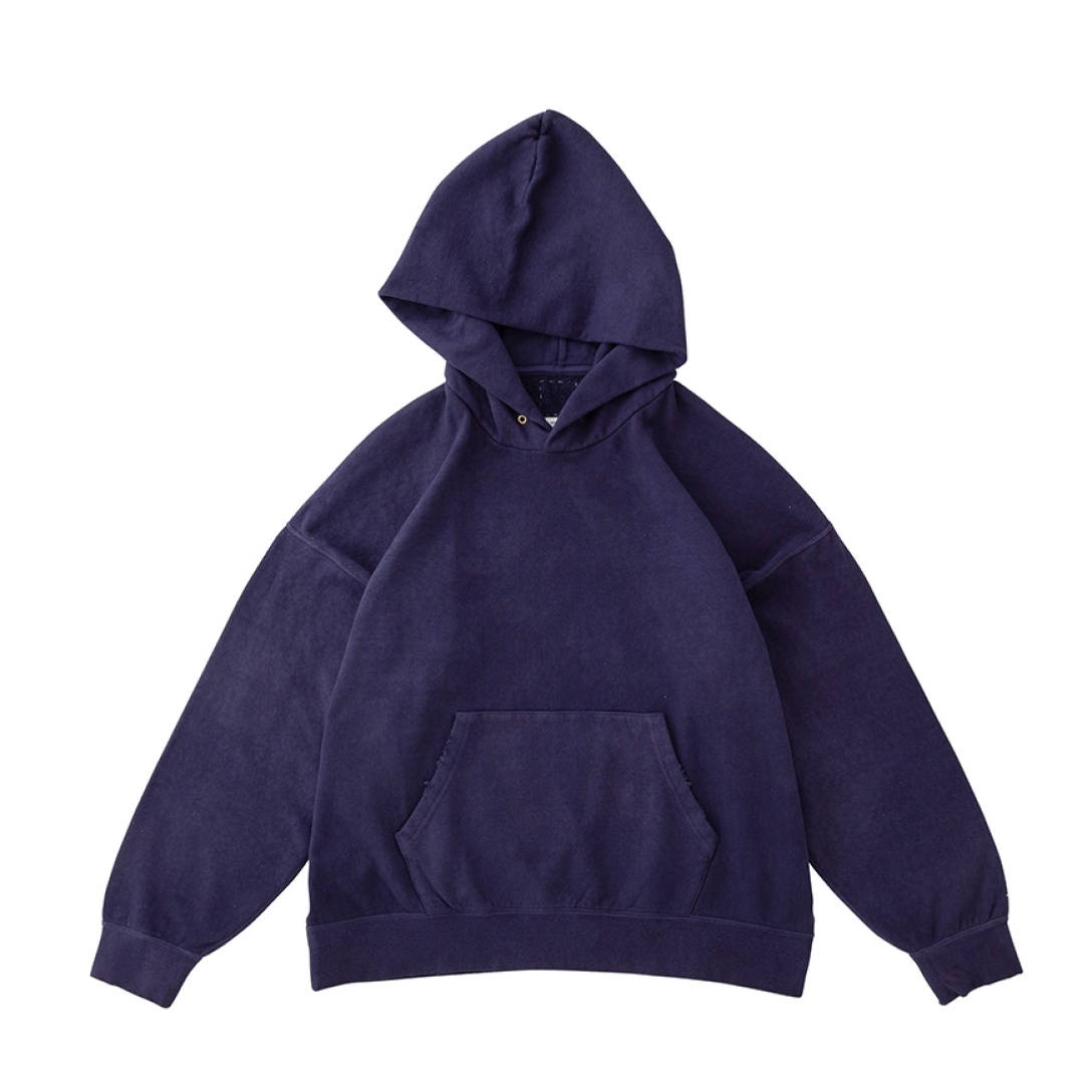 AMPLUS HOODIE P.O. (UNEVEN DYE) NAVY - 1