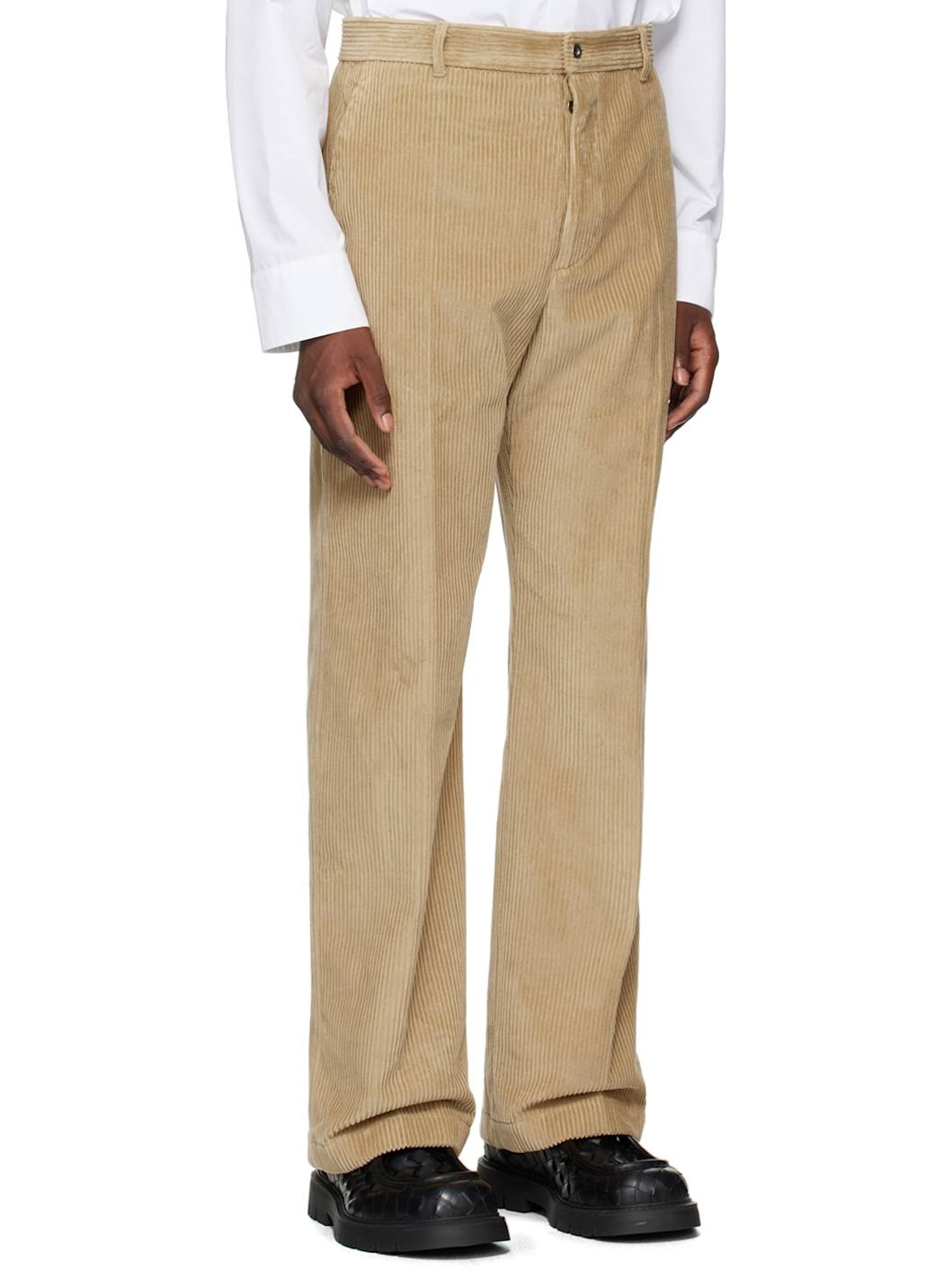 Beige Creased Trousers - 2