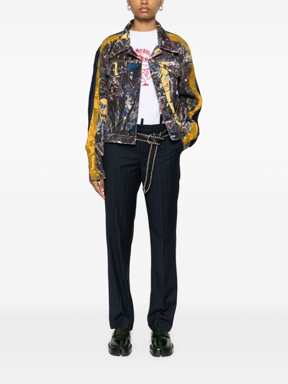 Painted denim jacket - 3