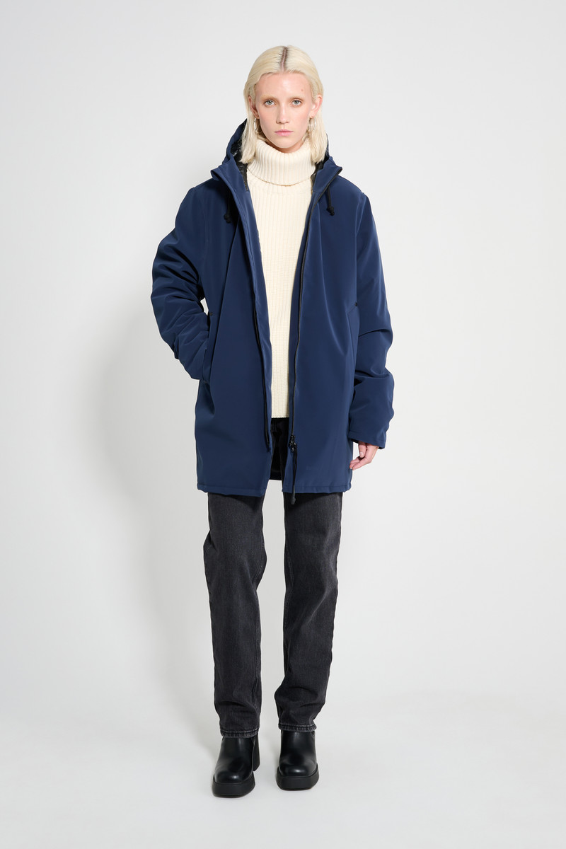 Stutterheim Stockholm Matte Winter Coat Navy outlook