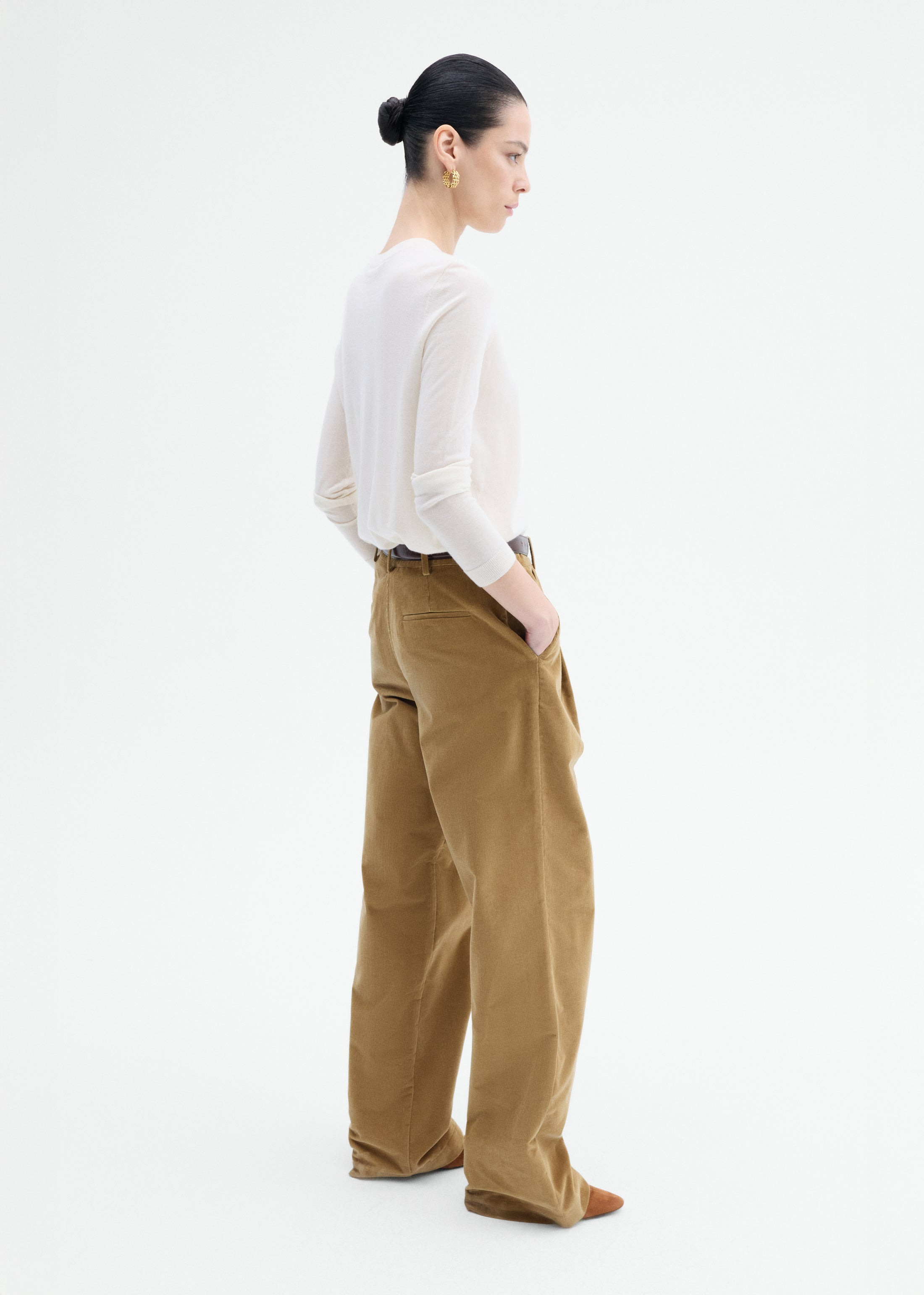 Long Sleeve Crew in Fine Cashmere - 4