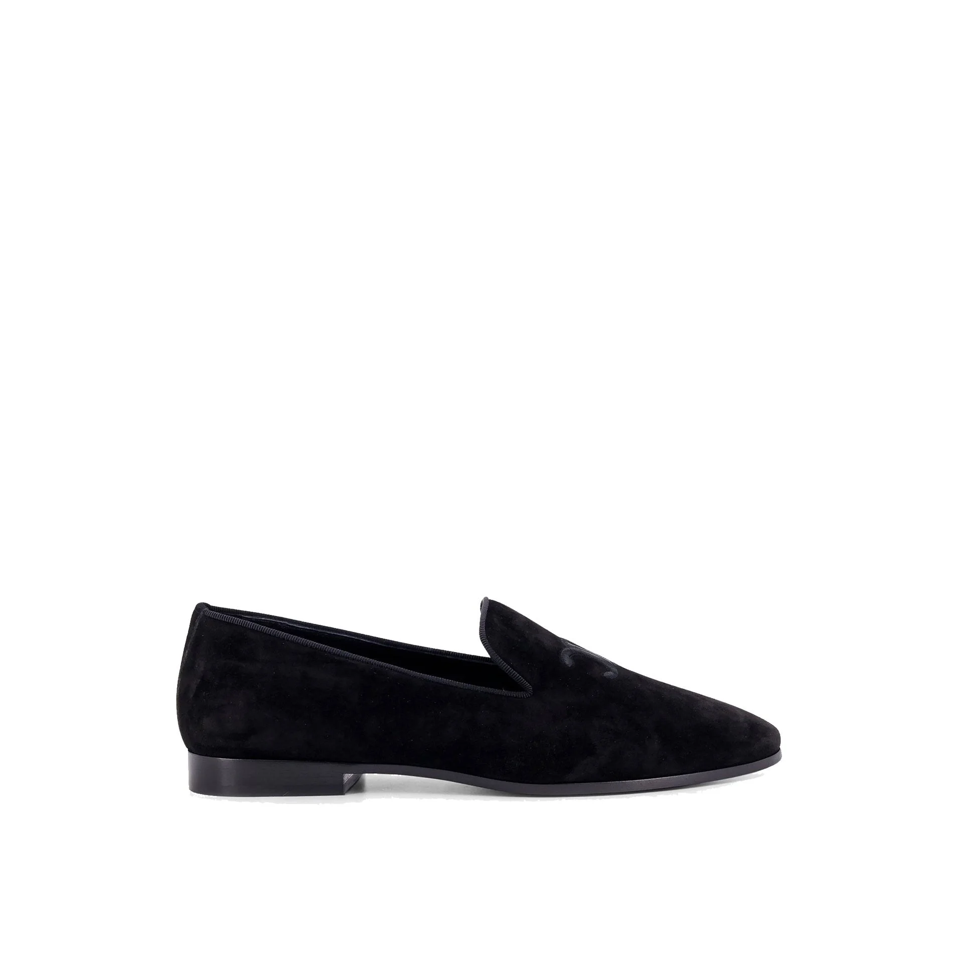 Celine Velvet Loafers With Embroidered Triomphe Logo Men - 1