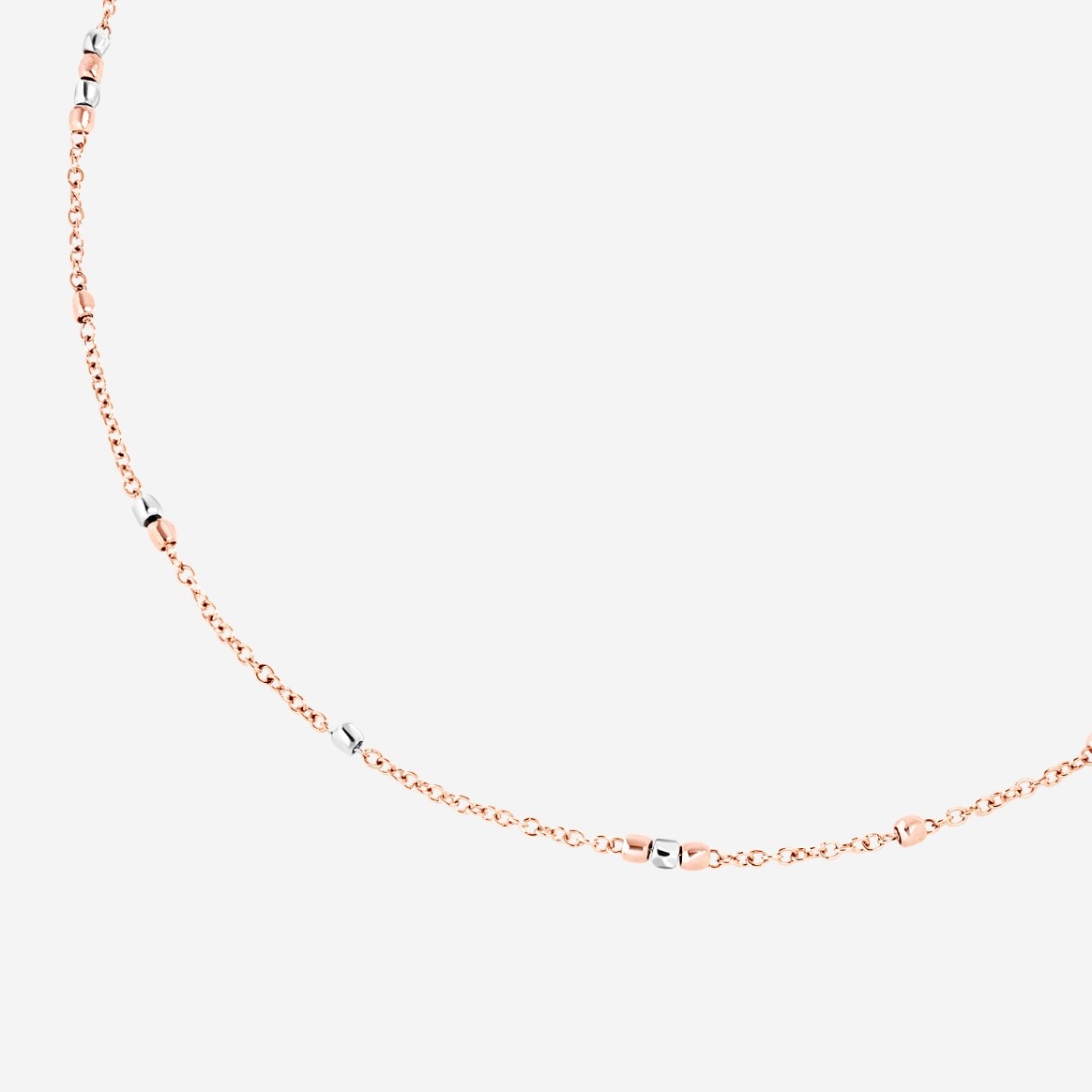 Rose Gold & Silver Mini Granelli Necklace - 2