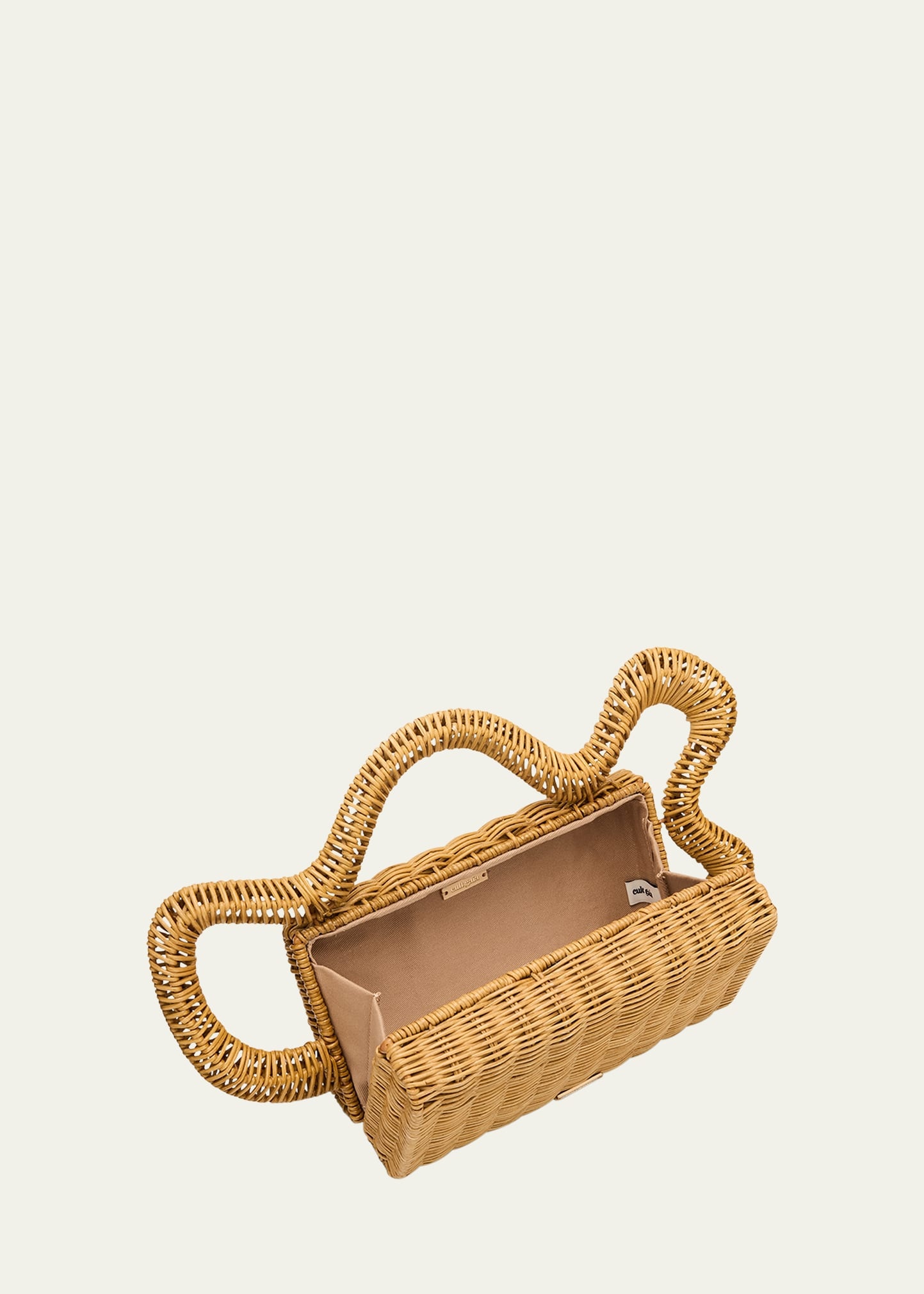 Elsa Wavy Rattan Clutch Bag - 4