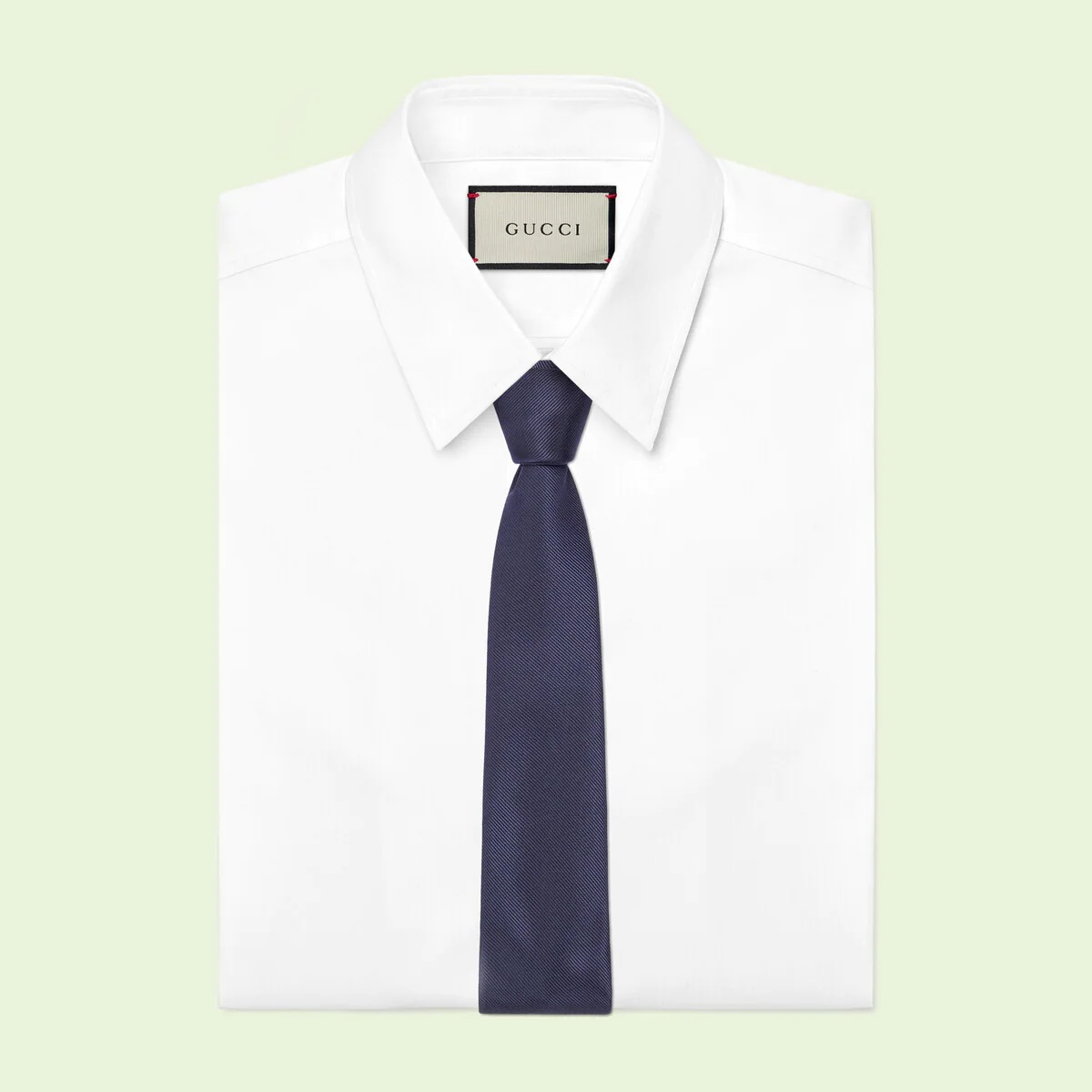 Plain silk tie - 2