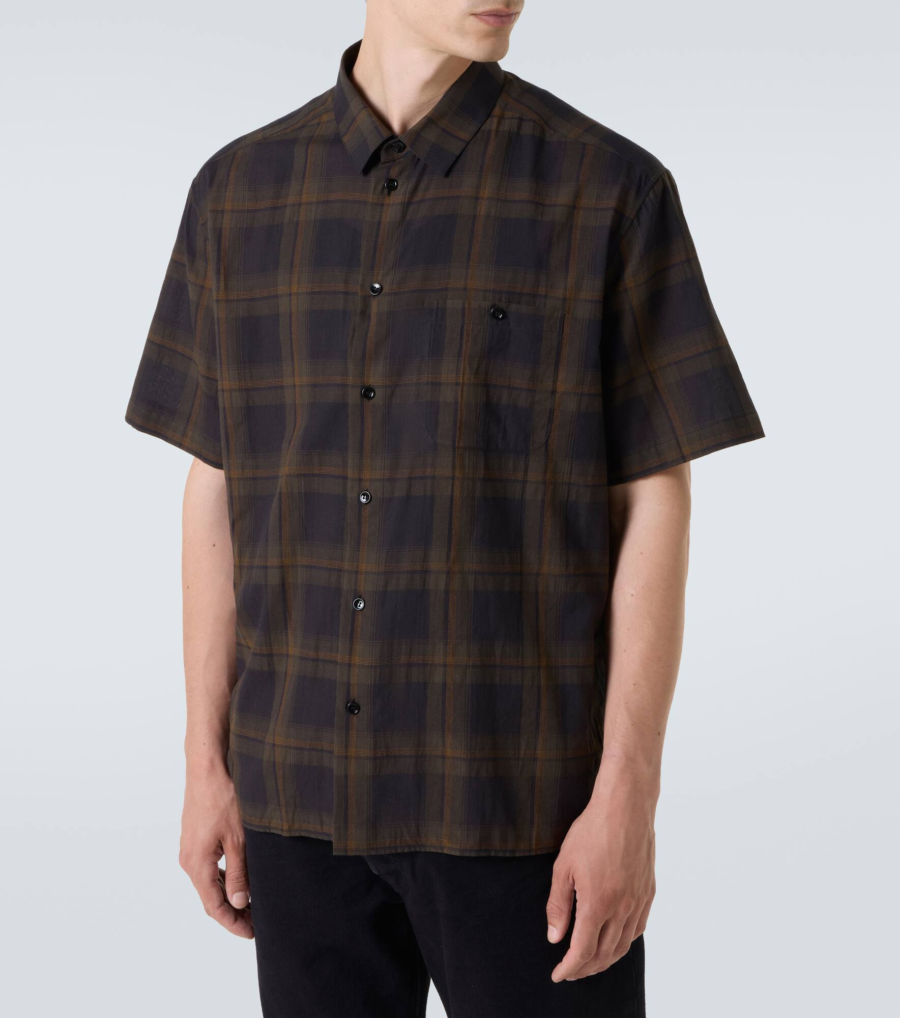 Tartan checked cotton voile shirt - 3