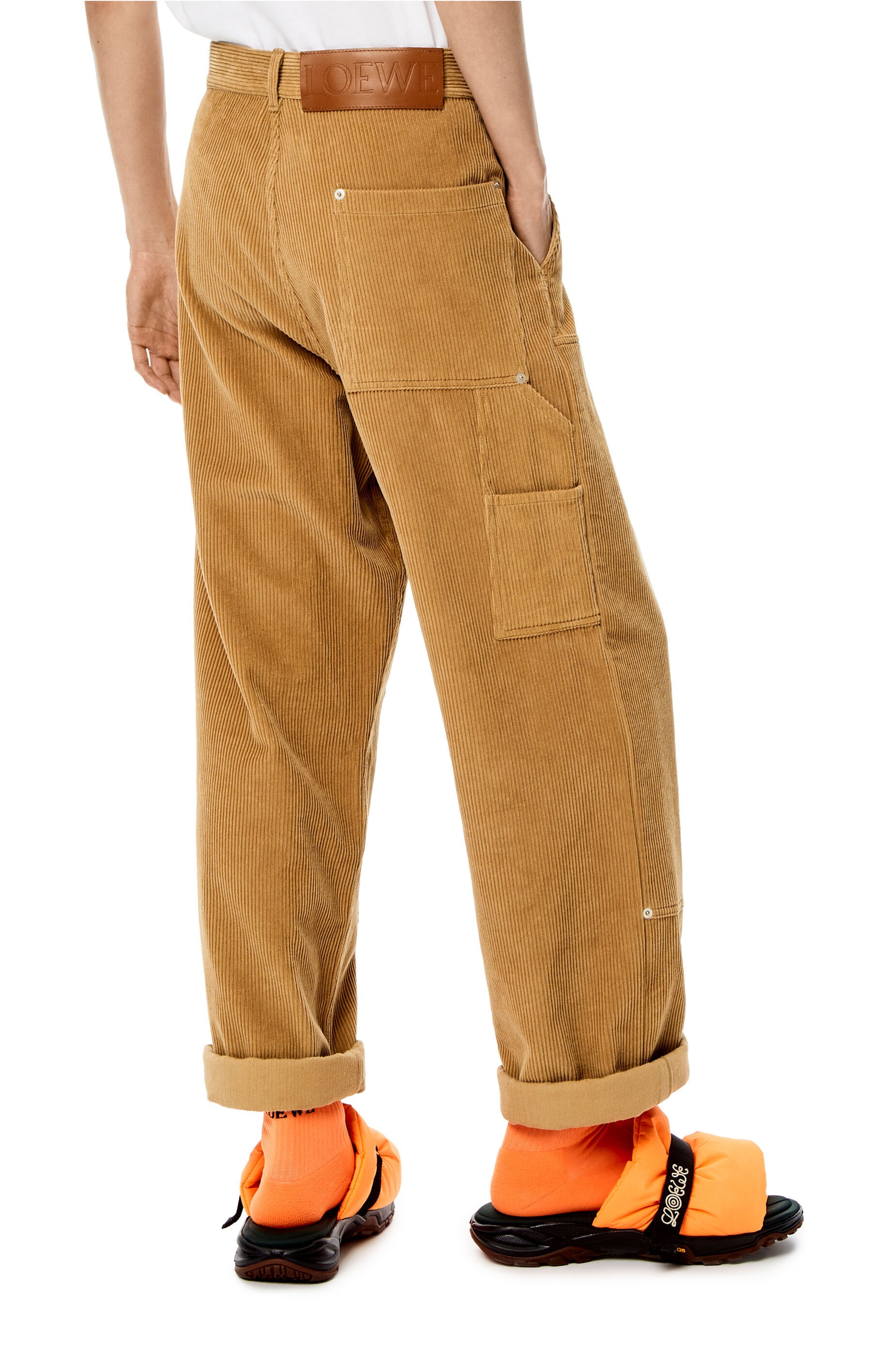 Corduroy patch trousers in cotton - 4