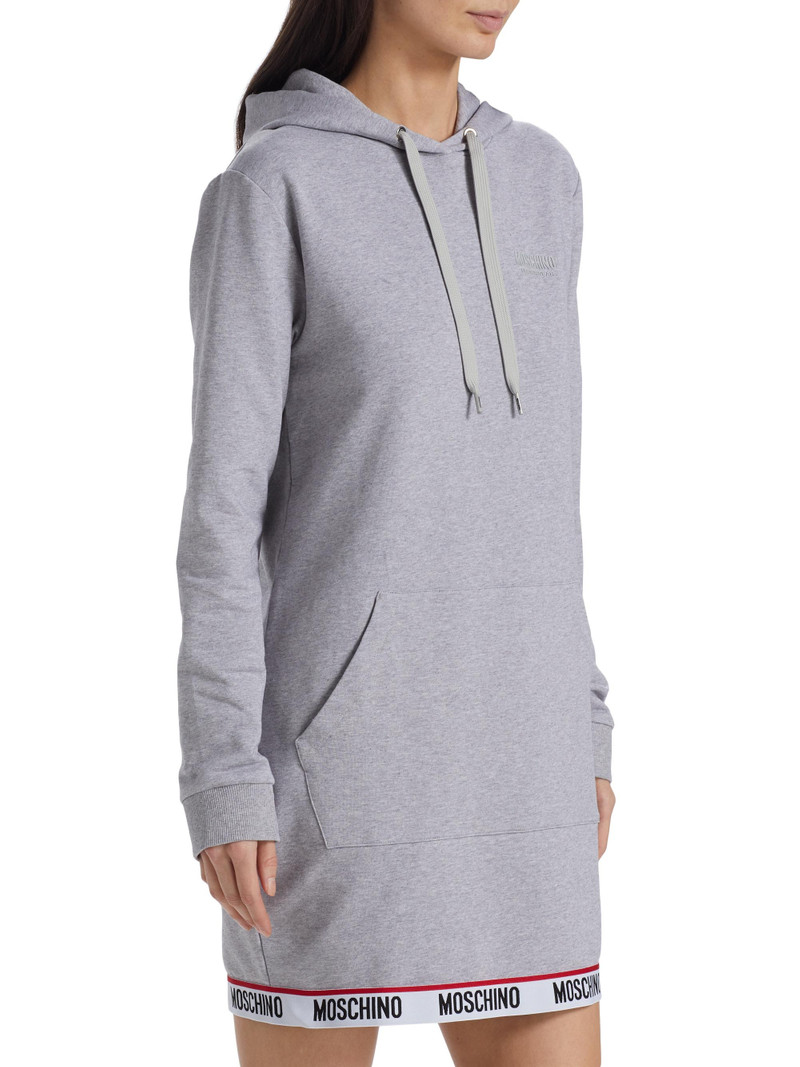 Women's Hooded Logo-Tape Minidress - Grey 4