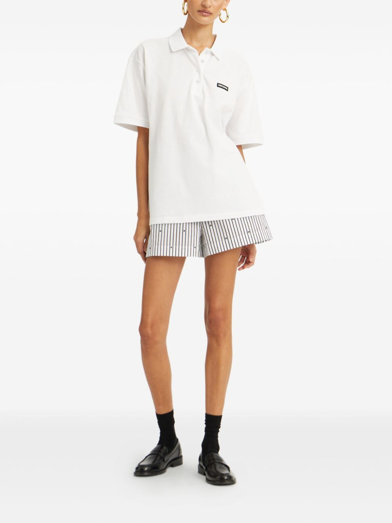 ROTATE logo-plaque cotton polo top outlook