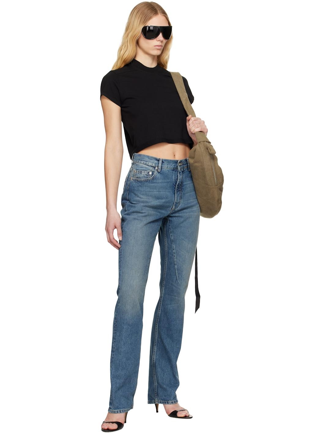 Black Hollywood Cropped Small Level T-shirt - 4