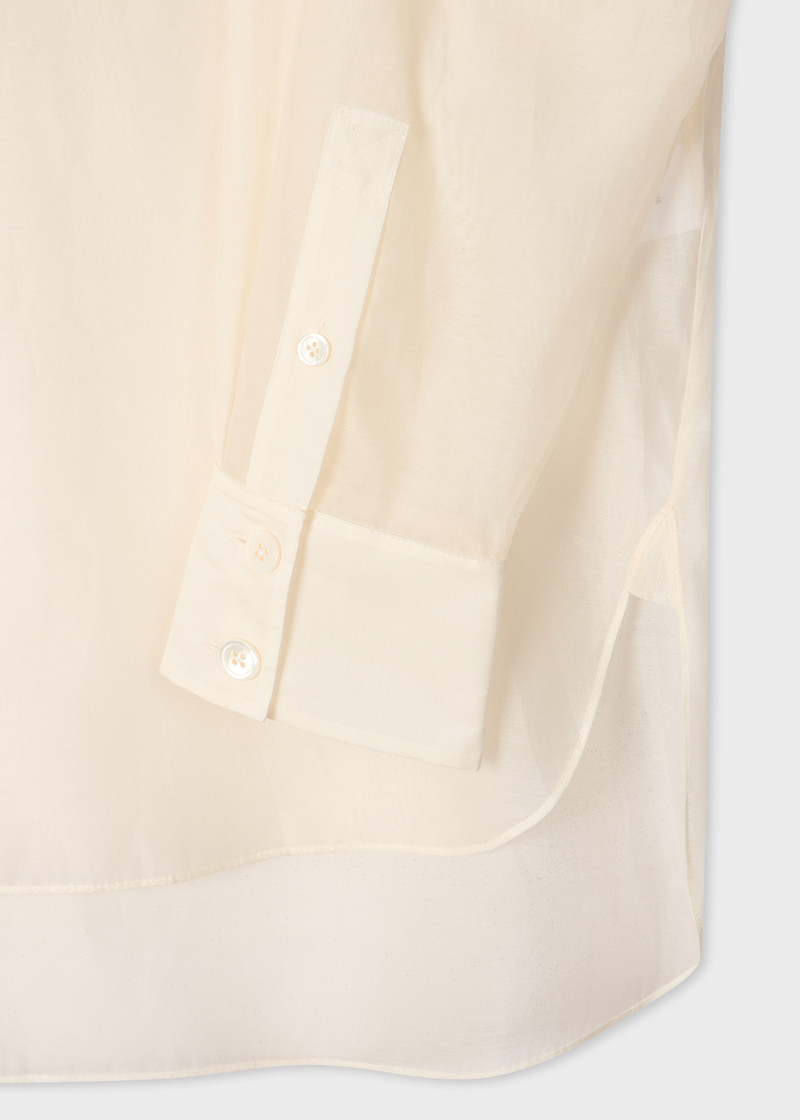 Paul Smith Women's Ecru Cotton-Silk Organza Shirt outlook