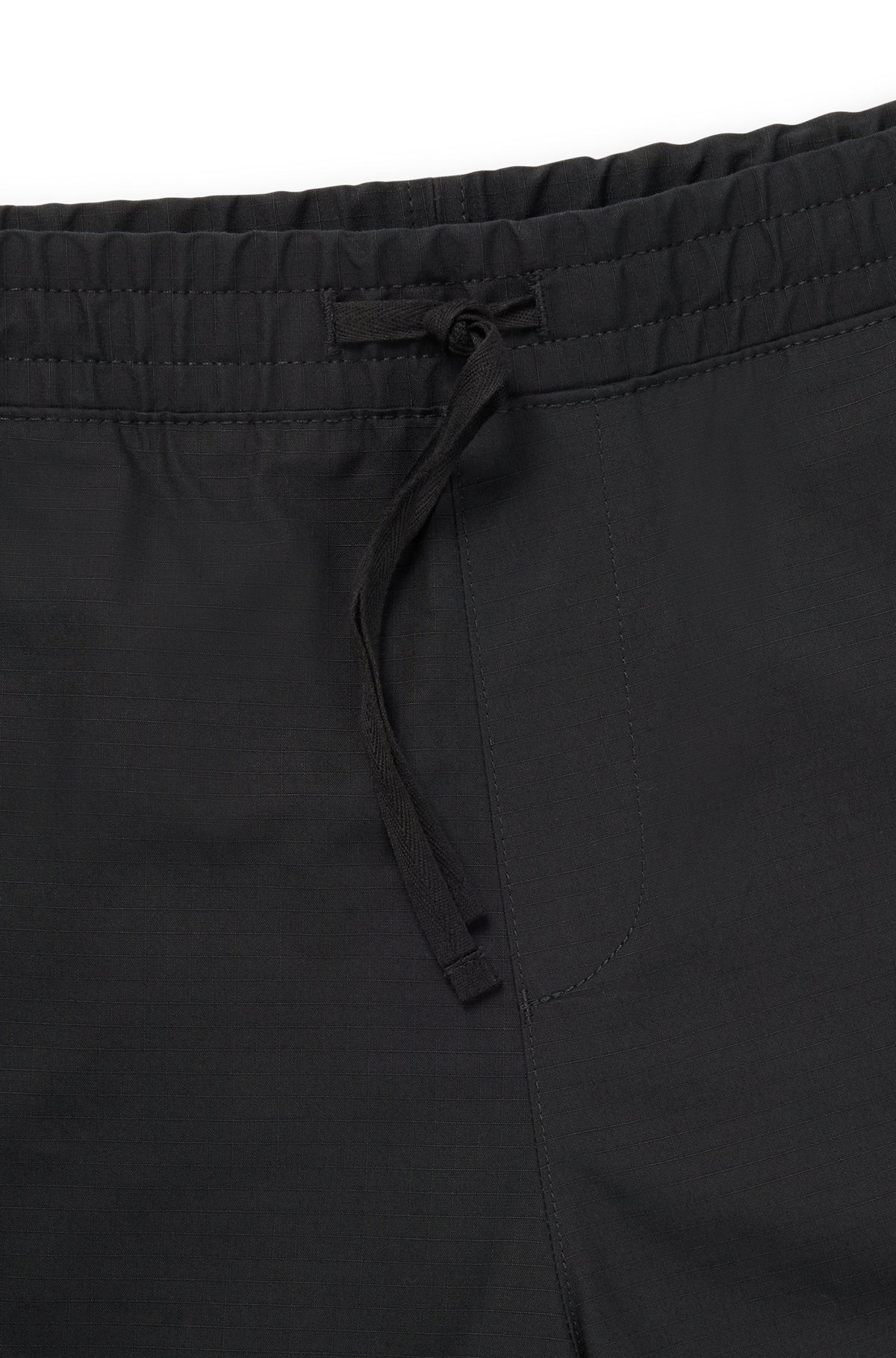 STRUCTURED-COTTON SHORTS WITH DRAWSTRING AND LOGO PATCH - 6
