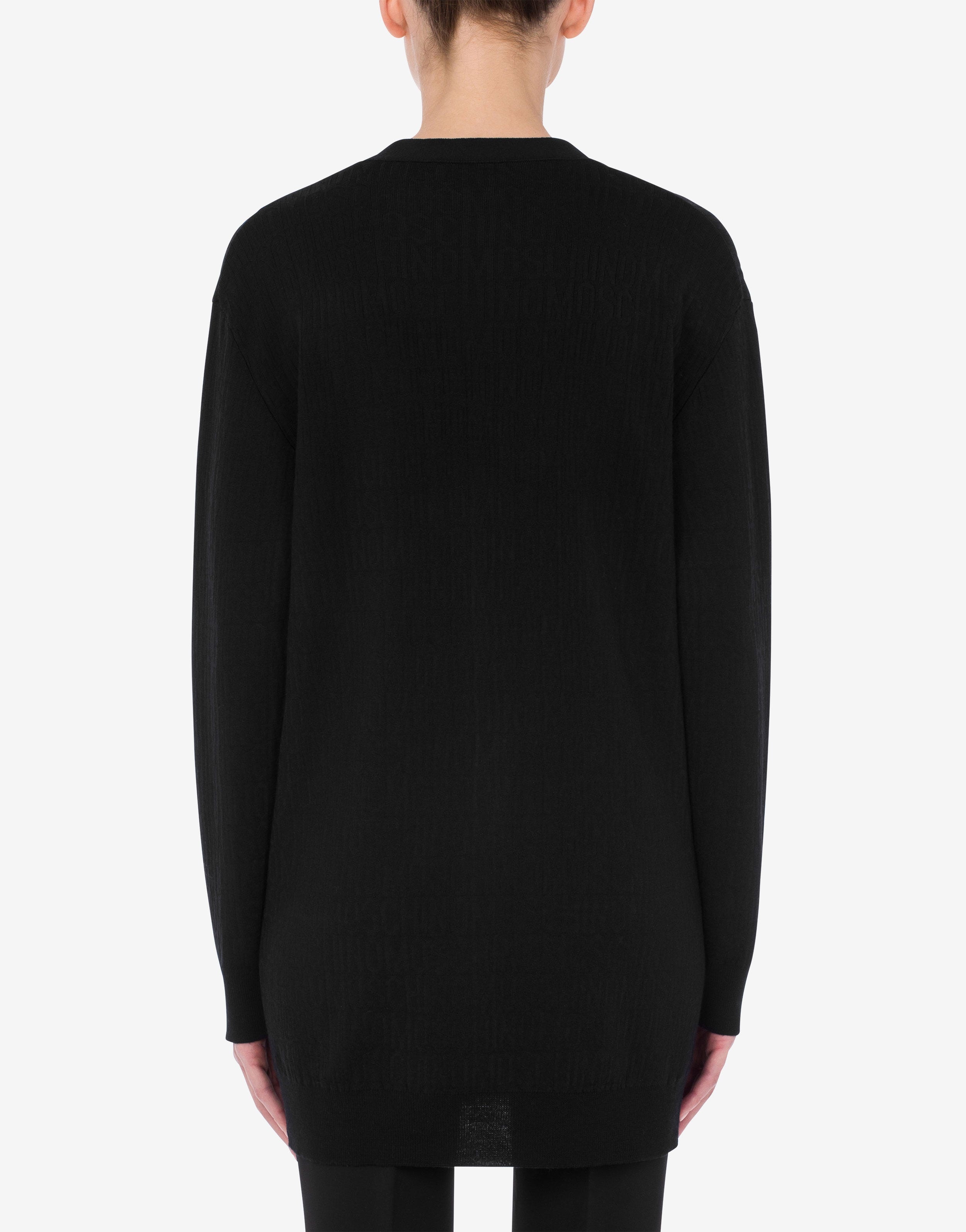 ALLOVER LOGO WOOL CARDIGAN - 3
