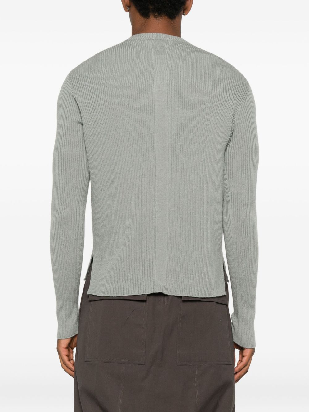 ribbed-panelled sweater - 4