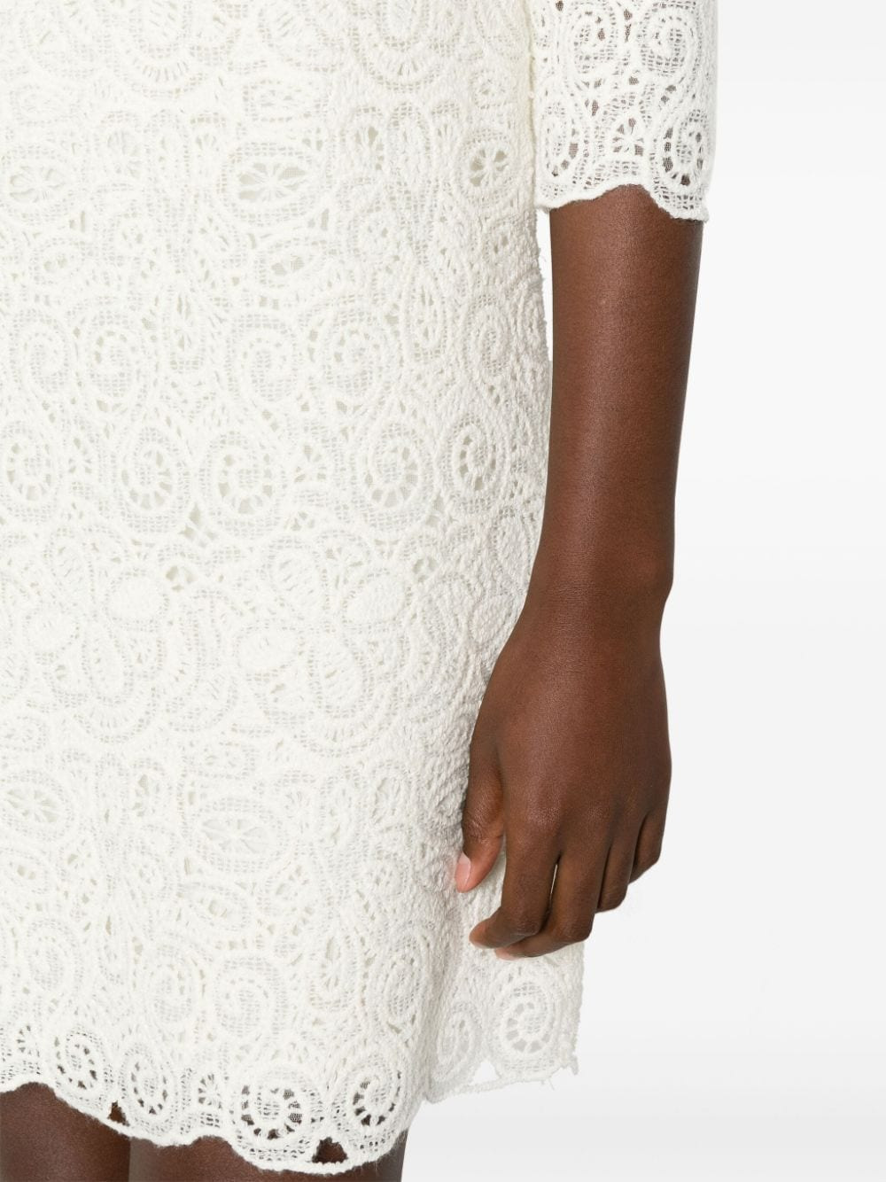 Ermanno Scervino - Ermanno Scervino Guipure Lace Mini Dress - 3