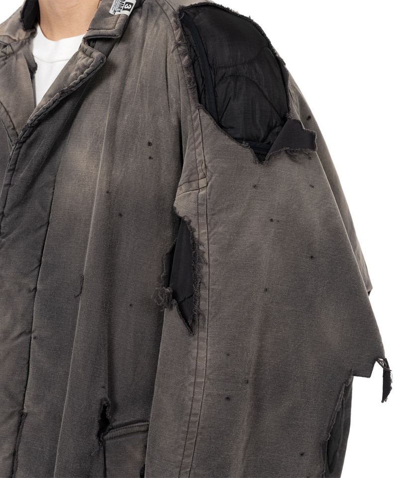 Distressed Balmacaan Coat 7