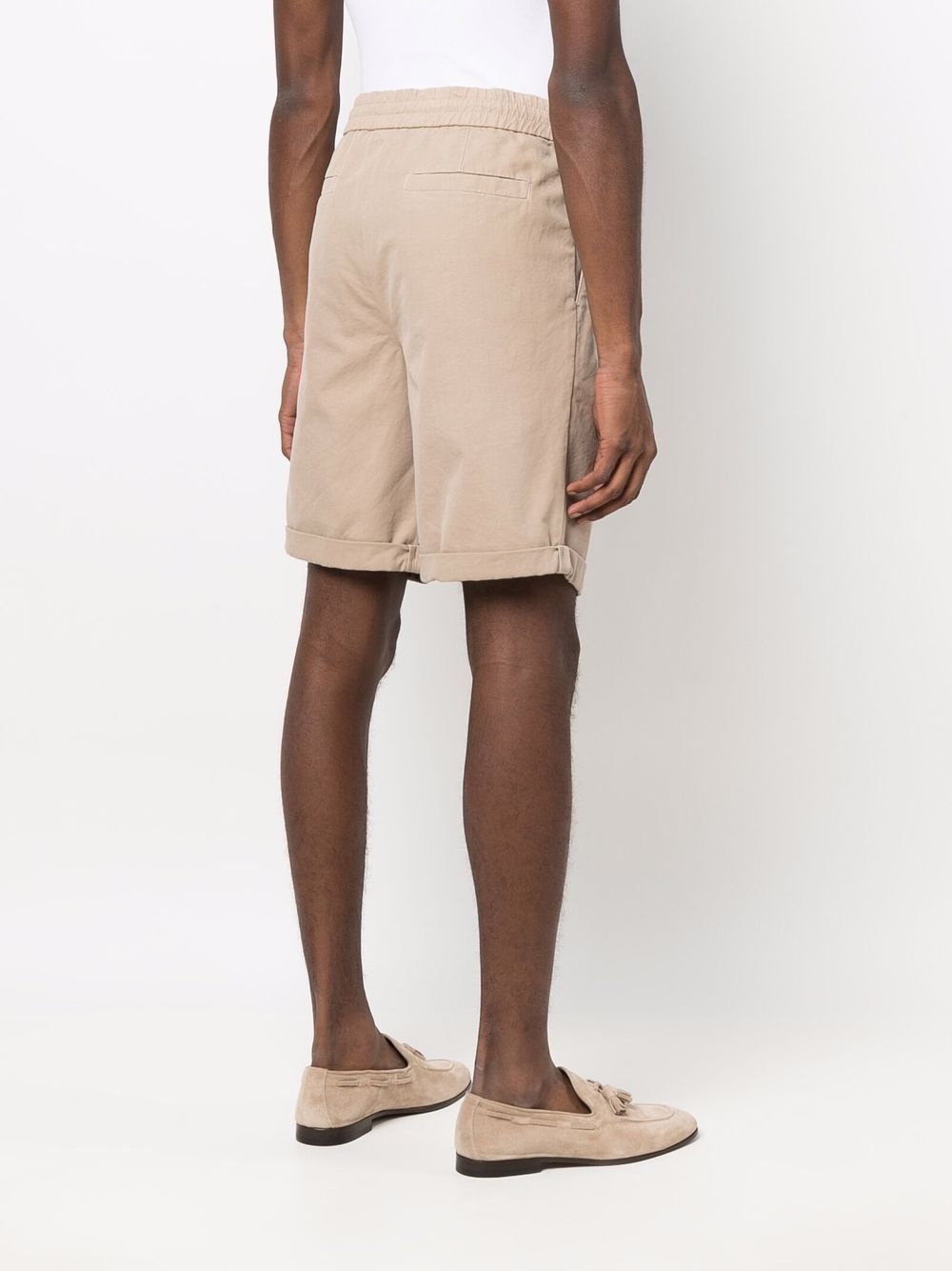 drawstring straight-leg chino shorts - 4