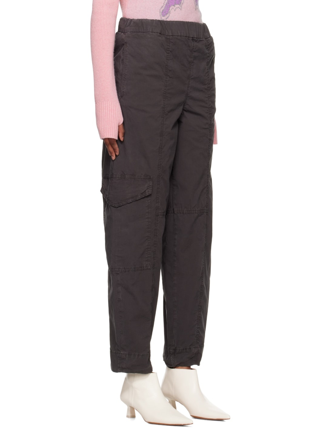 Gray Curve Trousers - 2