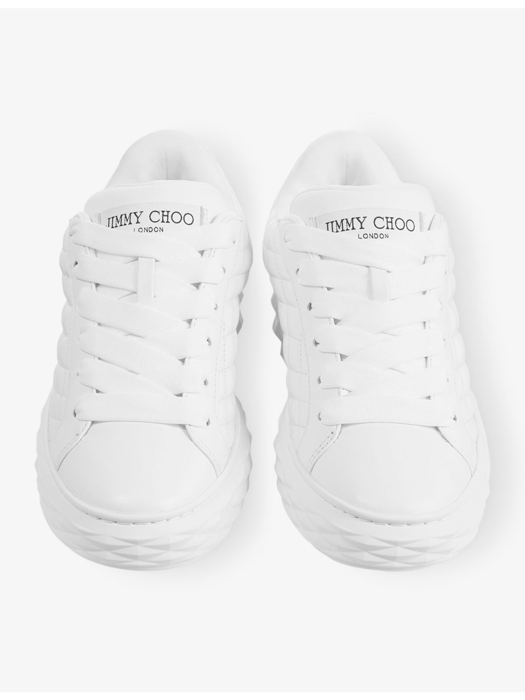 Diamond Maxi Quilted Leather Trainers - 2