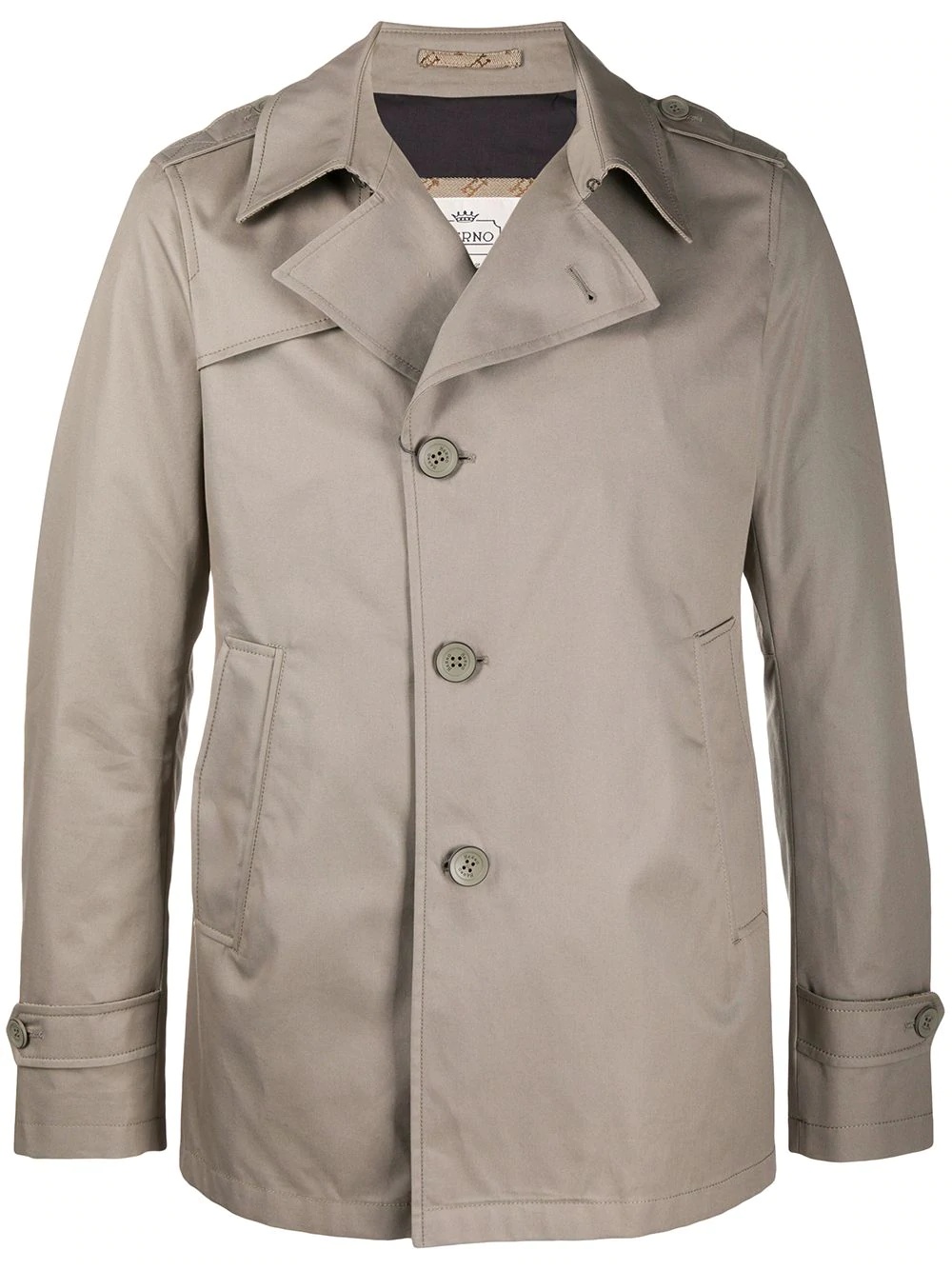 single-breasted trench coat - 1