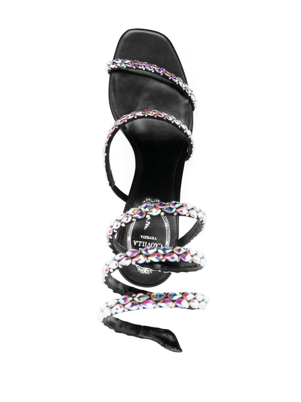 crystal embellished strappy sandals - 4