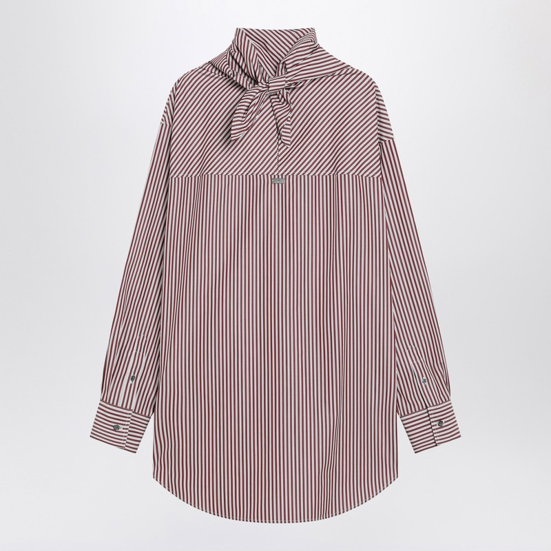 Ami Paris Cherry-Coloured Striped Bandana Shirt Women - 2