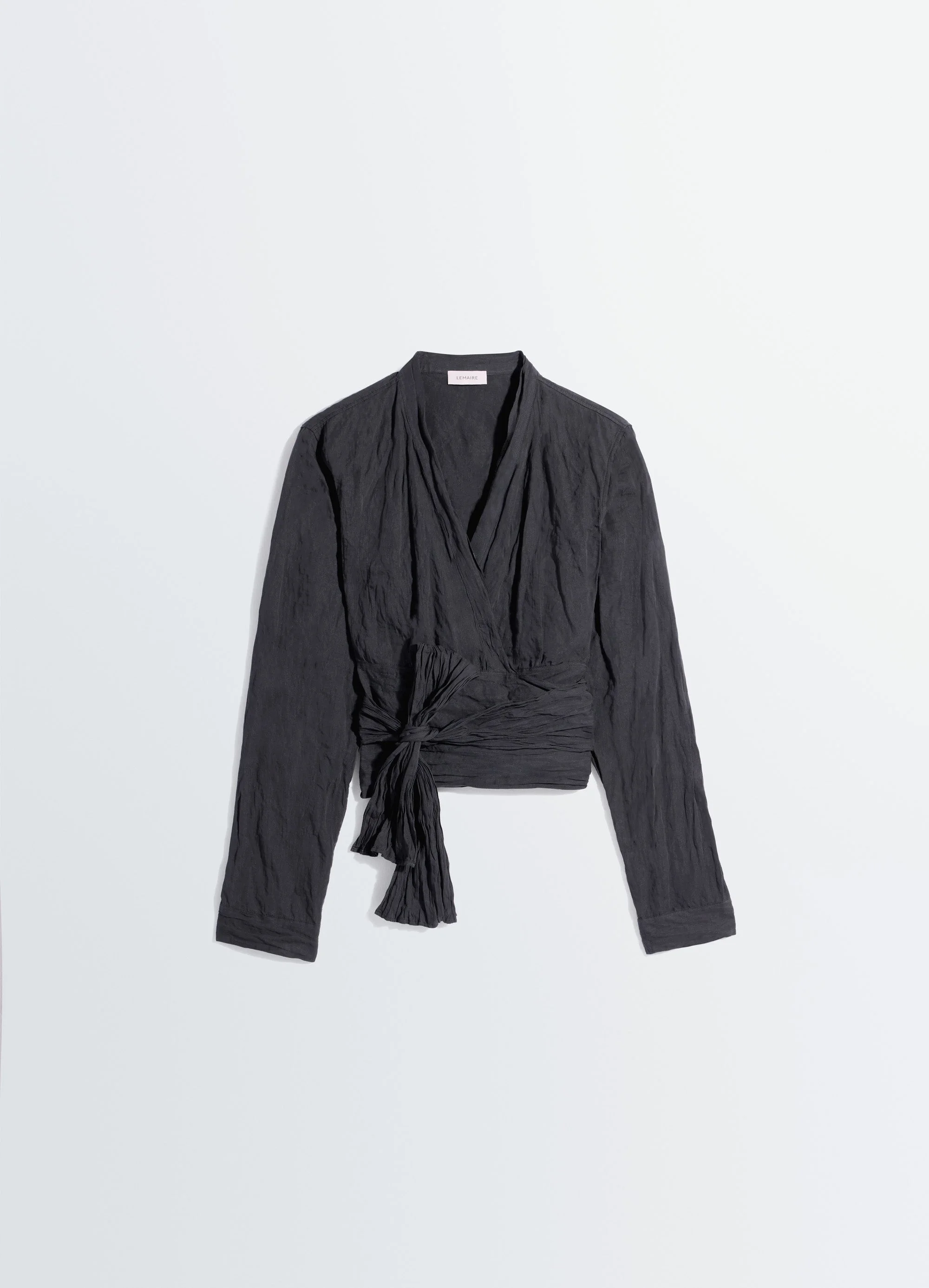 CRINKLED WRAP TOP IN CRINKLED COTTON METAL - 1