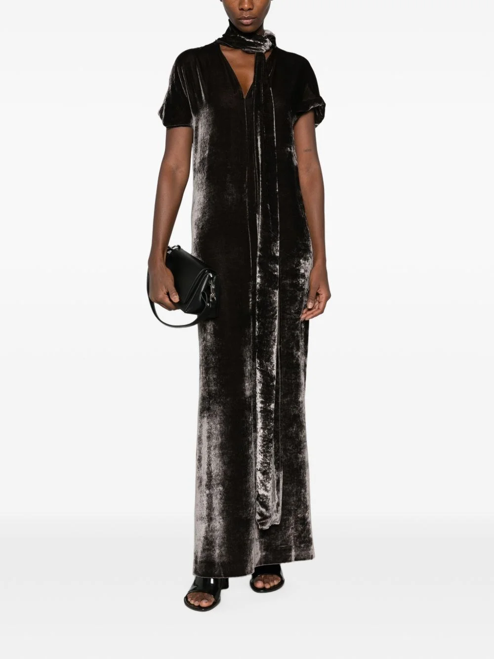 Iris velvet long dress - 1