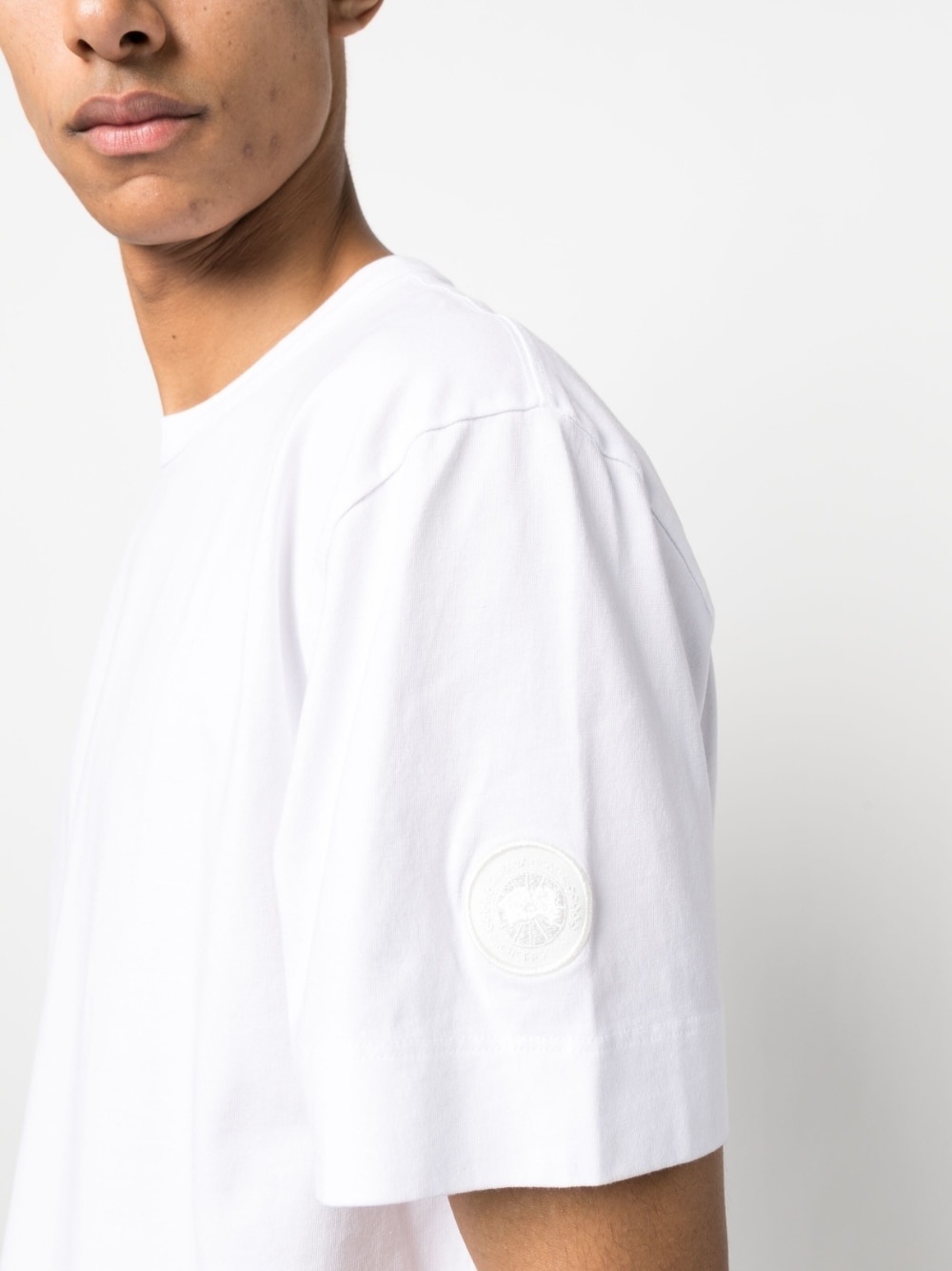 logo-patch cotton T-shirt - 5