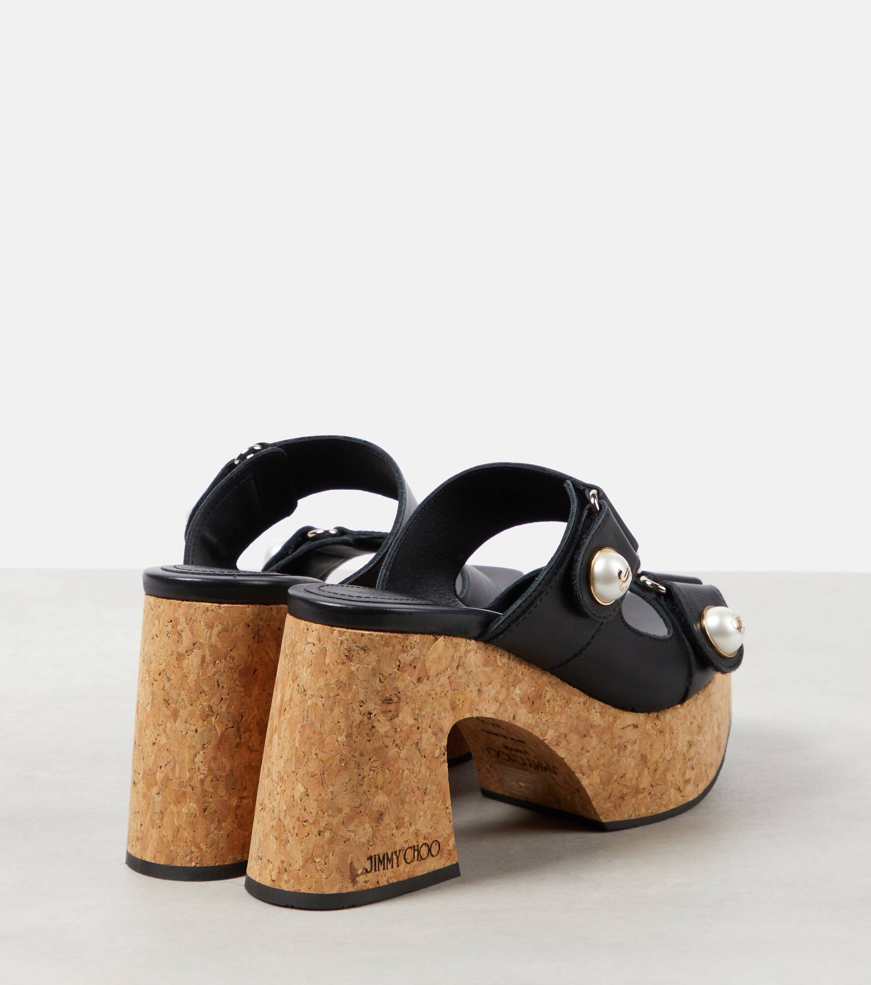 Fayence leather platform mules - 3